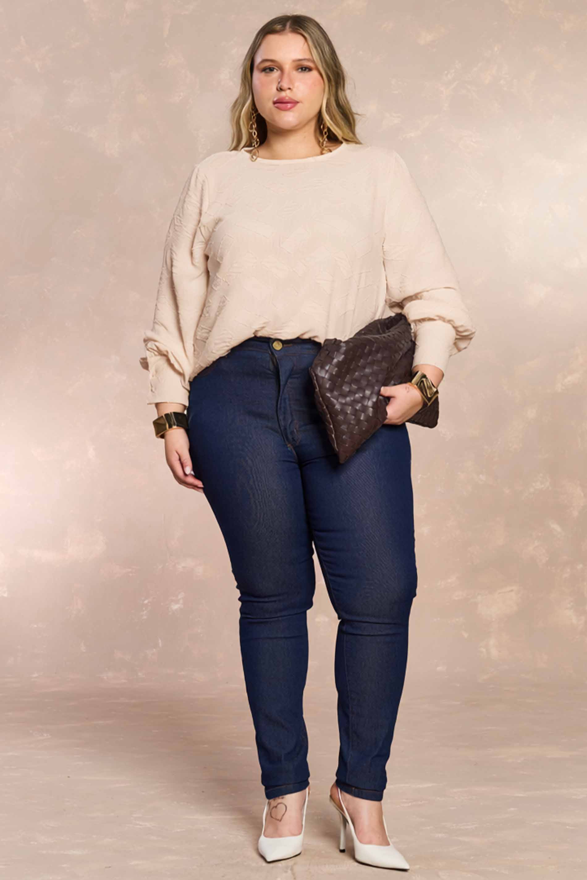 Blusa Soft Garden em Geometric Flow