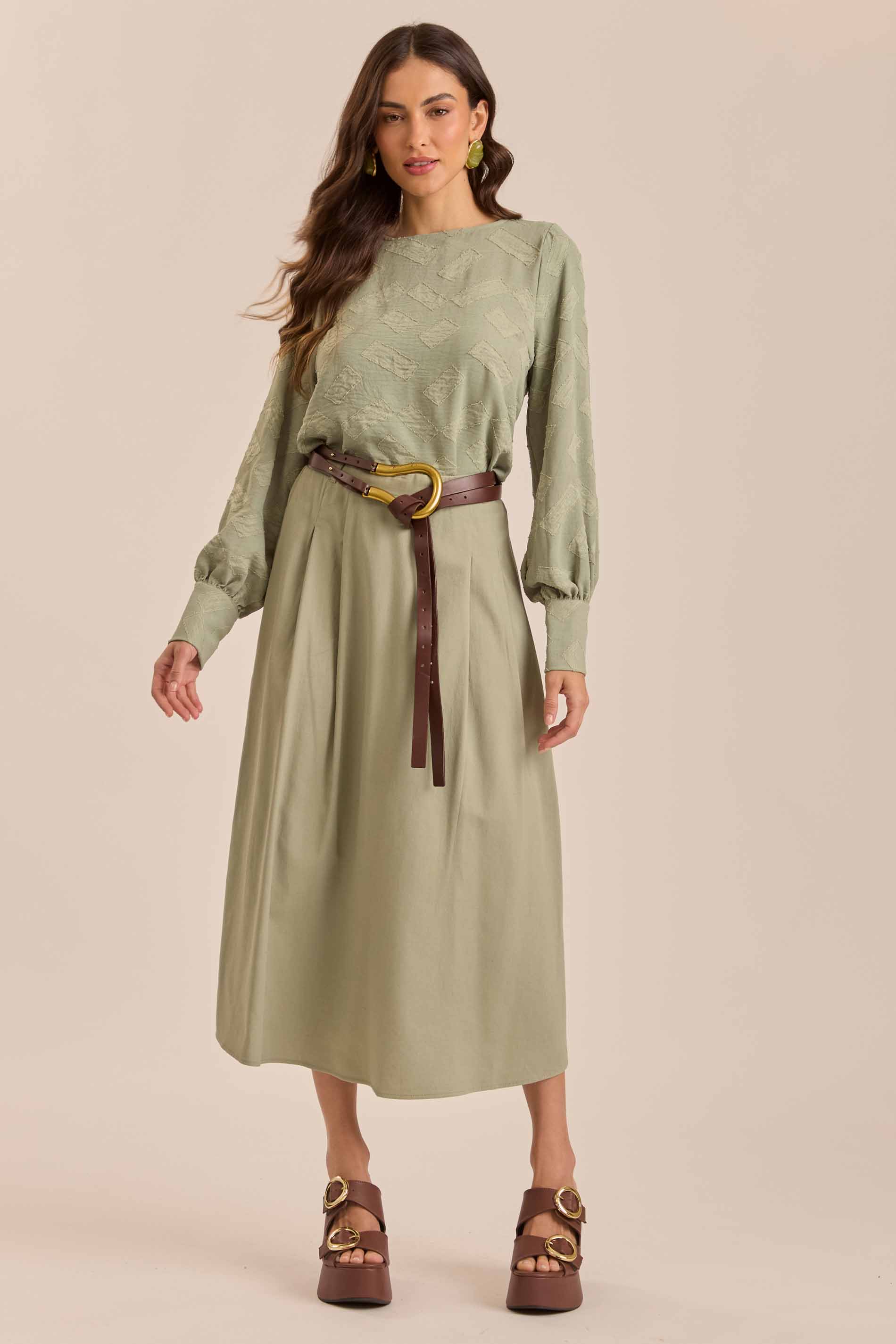 Blusa Soft Garden em Geometric Flow