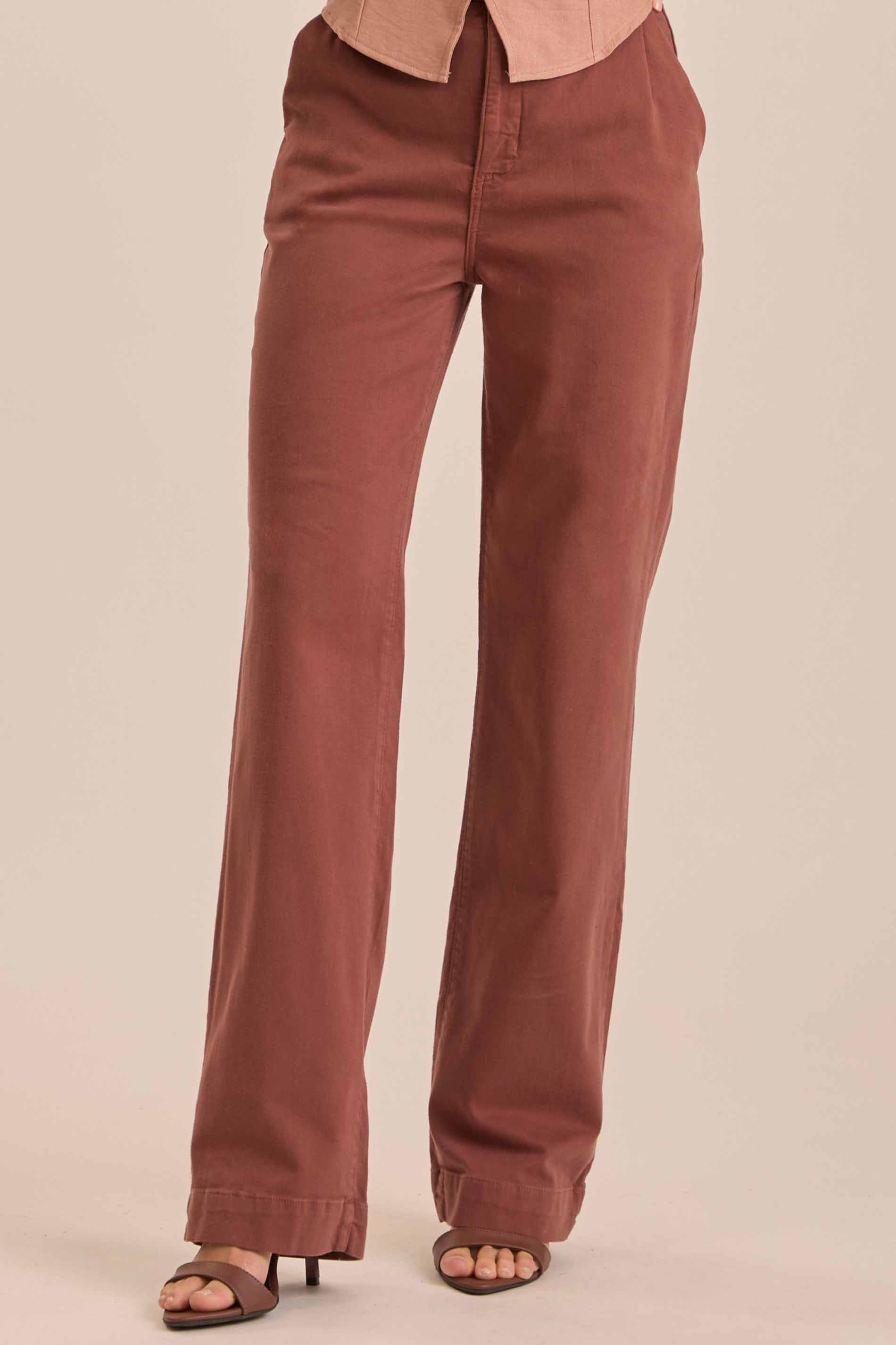 Calça Reta Ethnic Blur em Sarja