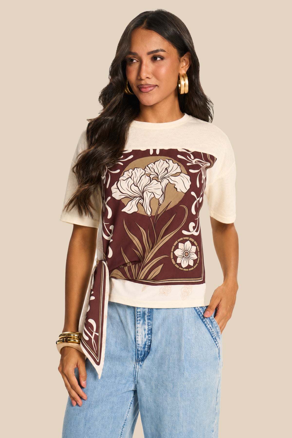 Calça Wide Leg Jeans Cintura Média Miragem - Doce Trama