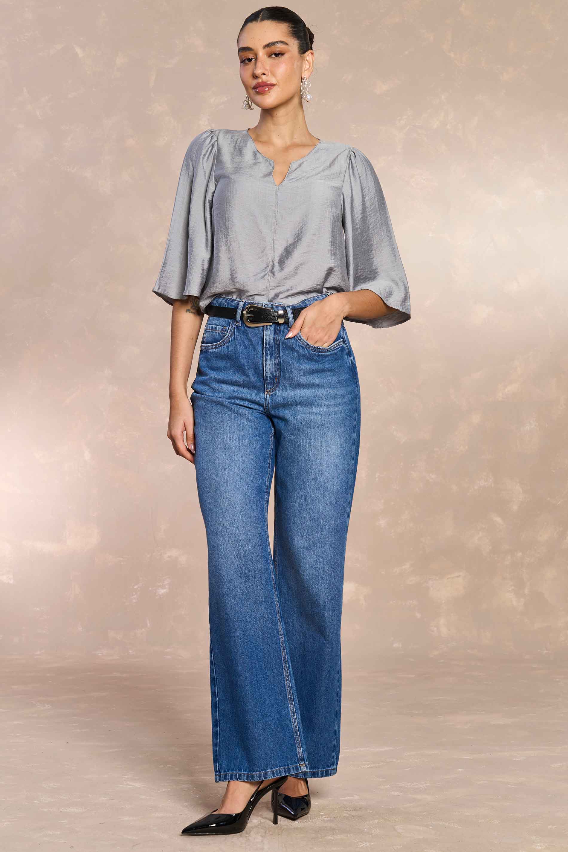 Blusa de Manga 3/4 Urban Desire em Viscose
