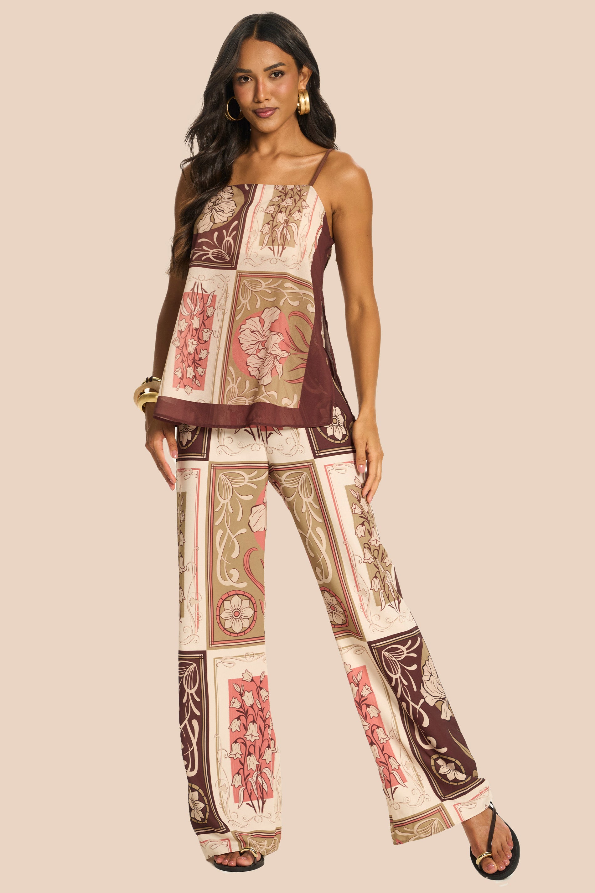 Blusa Feminina Reta Chiffon Estampada Miragem - Doce Trama