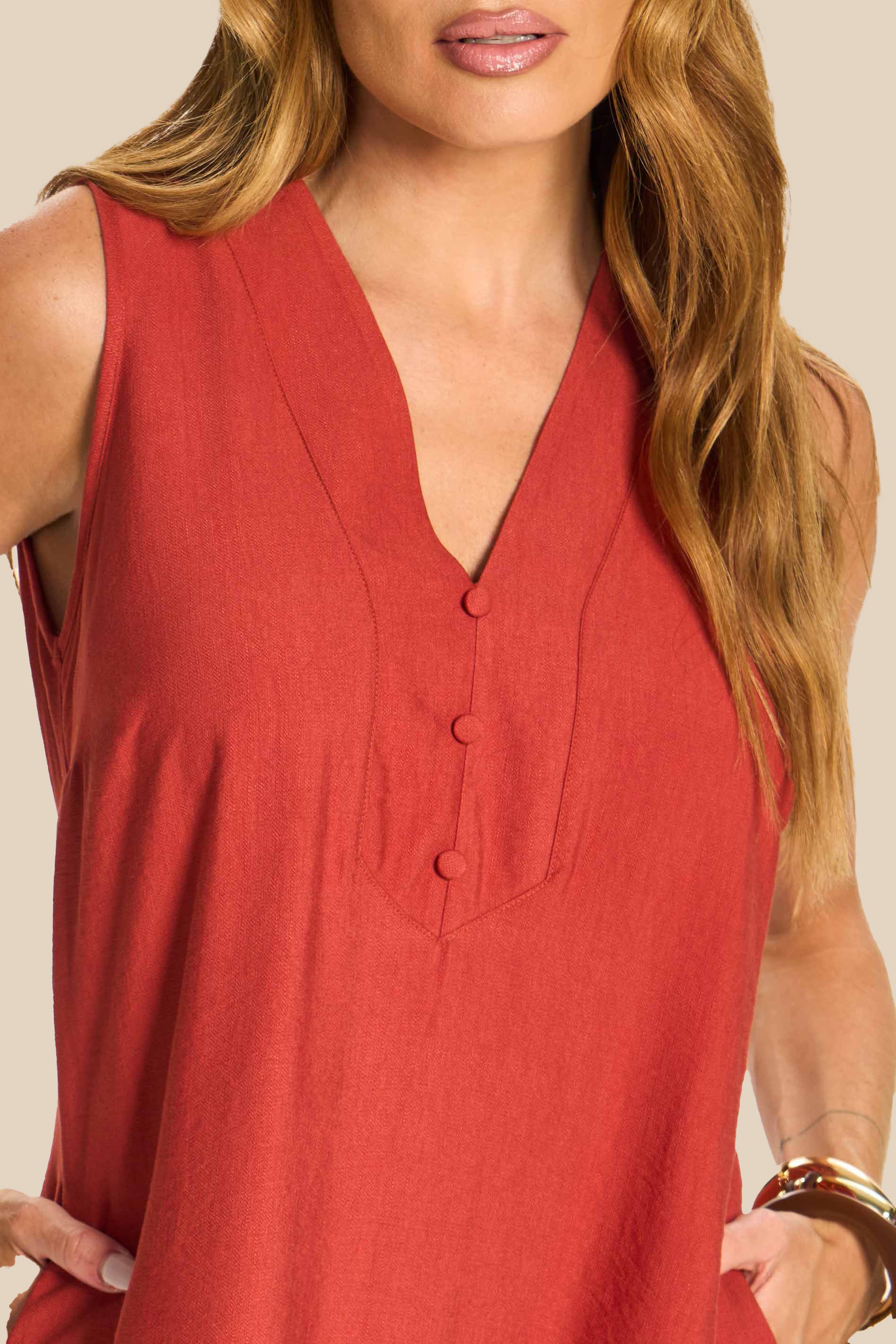 Vestido Longo Reto com Botões e Bolsos Miragem - Doce Trama