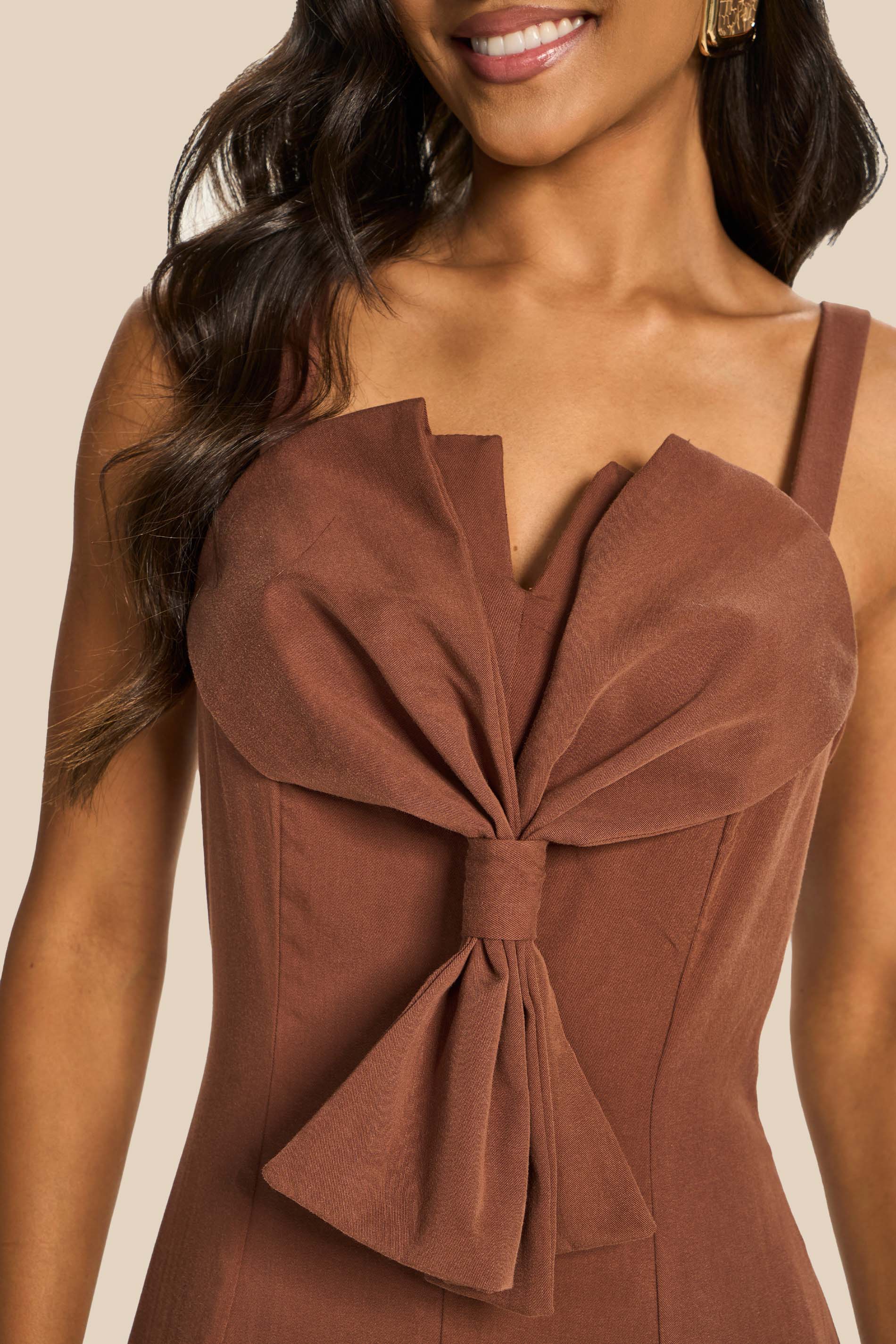 Vestido Longo Evasê com Laço Miragem - Doce Trama