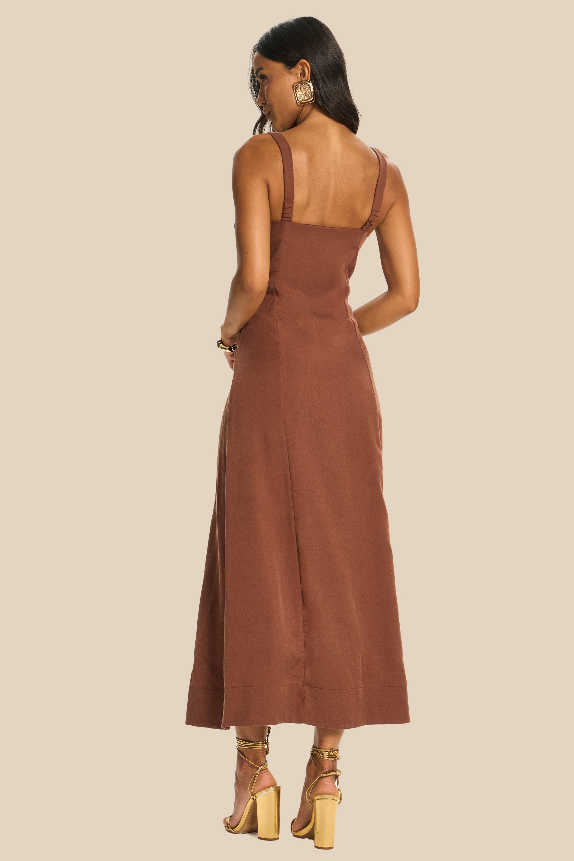Vestido Longo Evasê com Laço Miragem - Doce Trama