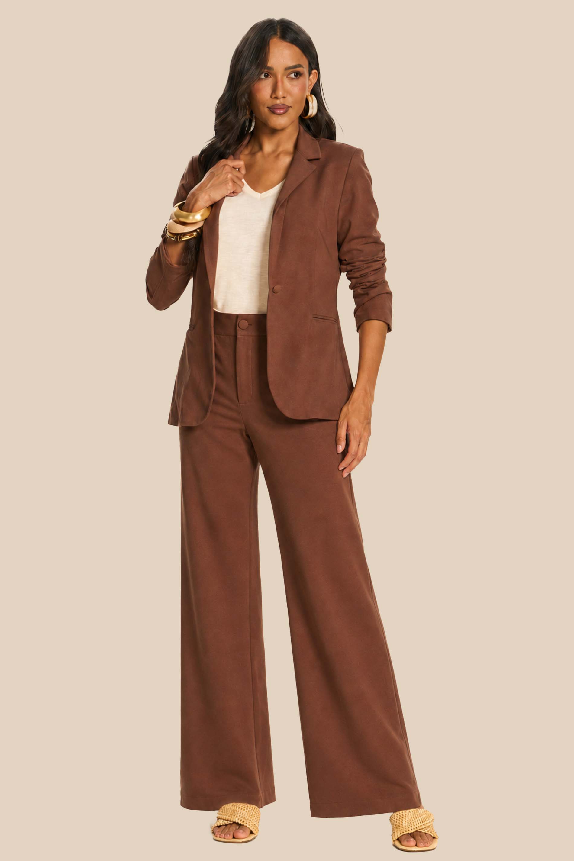 Blazer de Alfaiataria em Sarja Miragem - Doce Trama