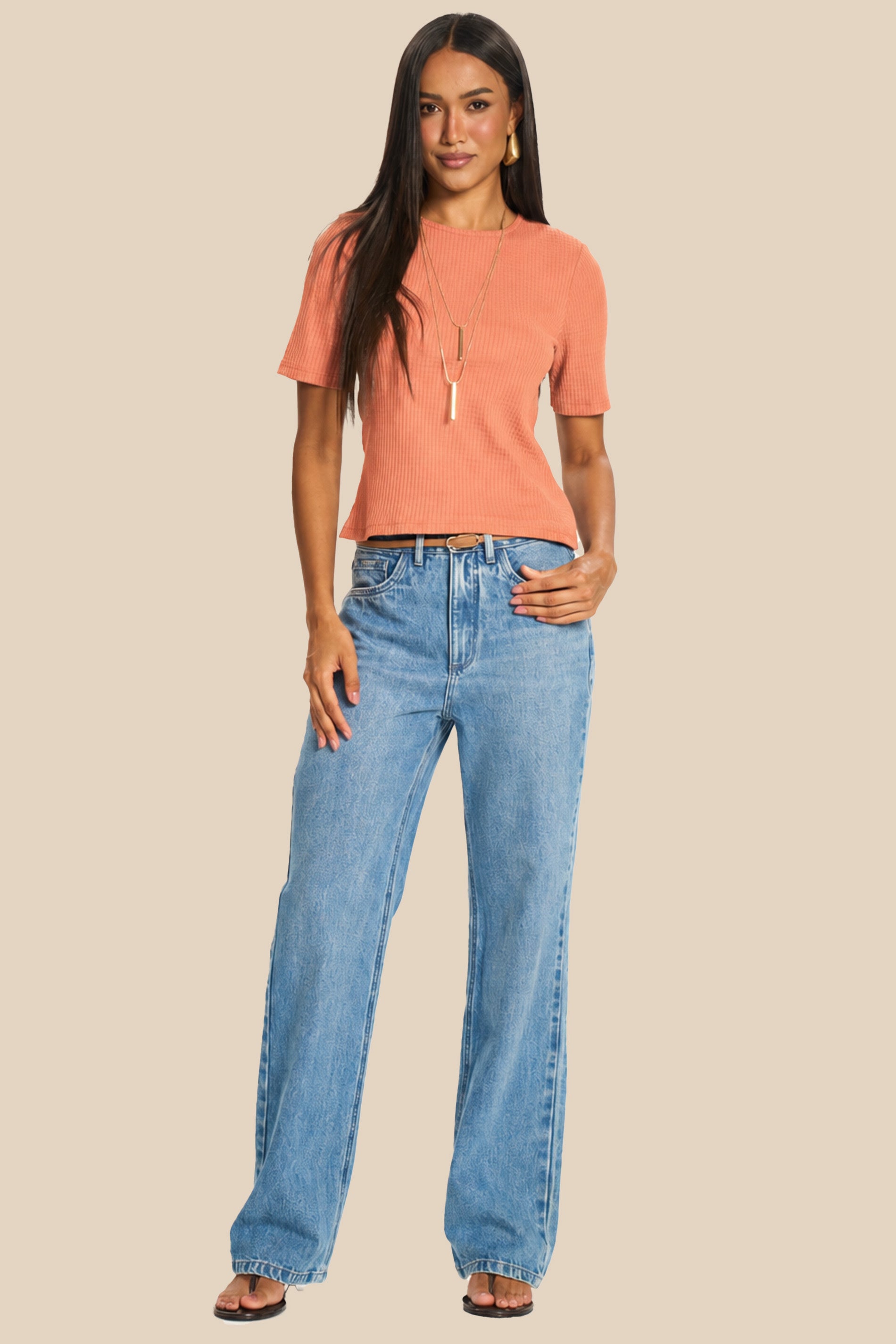Blusa Feminina Manga Curta Canelada Miragem - Doce Trama