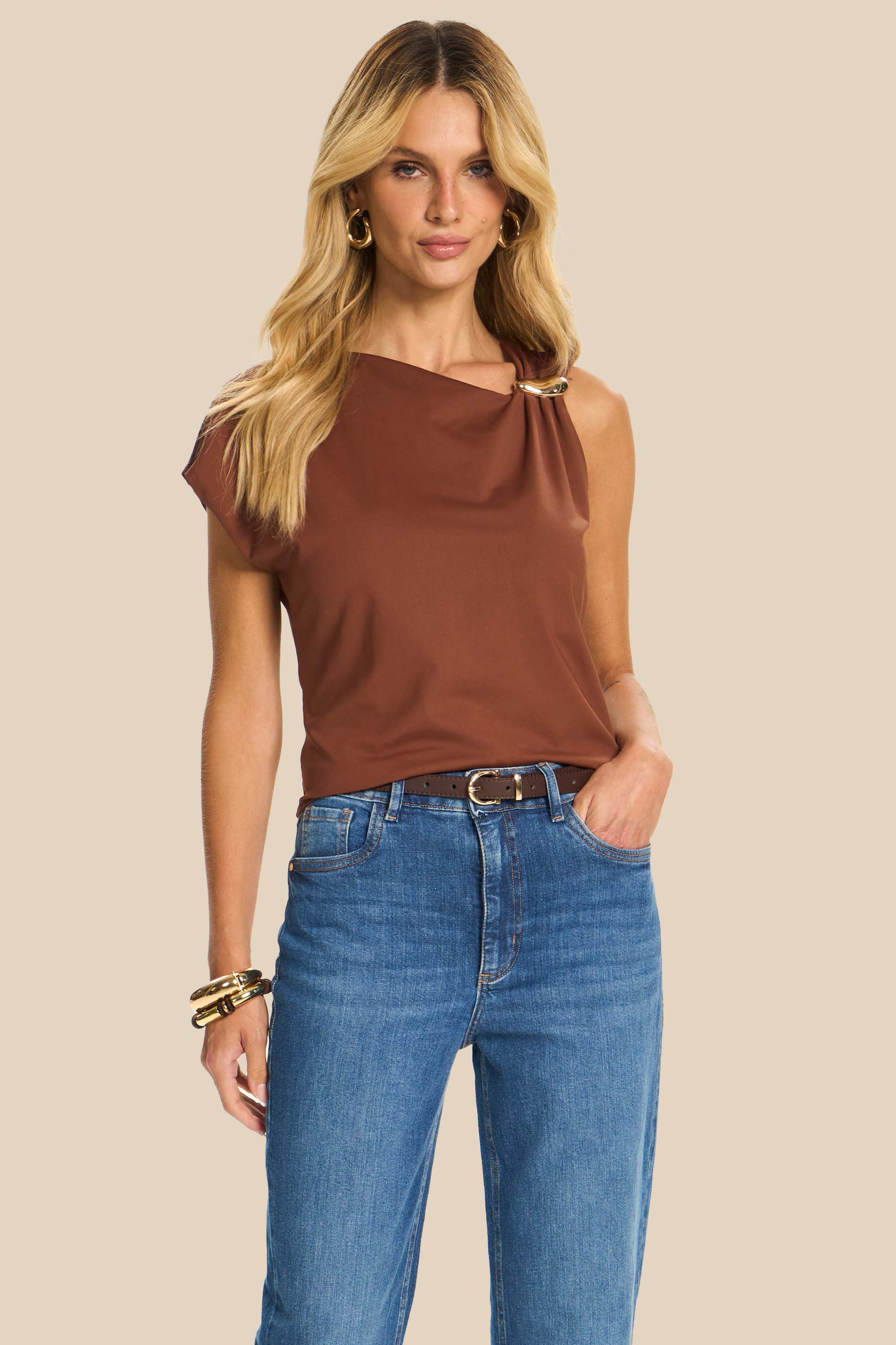 Calça Jeans Reta Slim Amarilis - Doce Trama