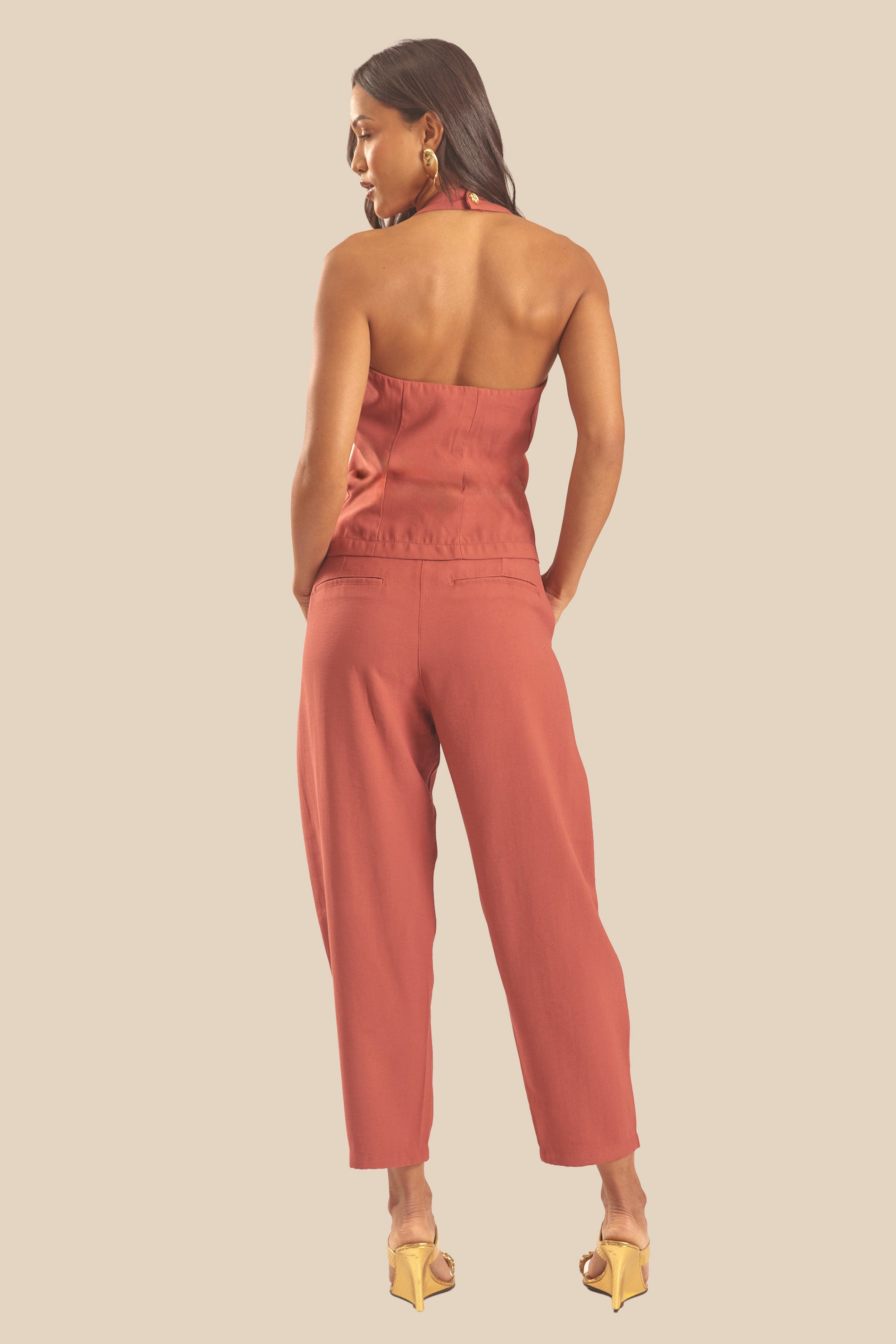 Blusa Frente Única em Sarja com Botões Miragem - Doce Trama