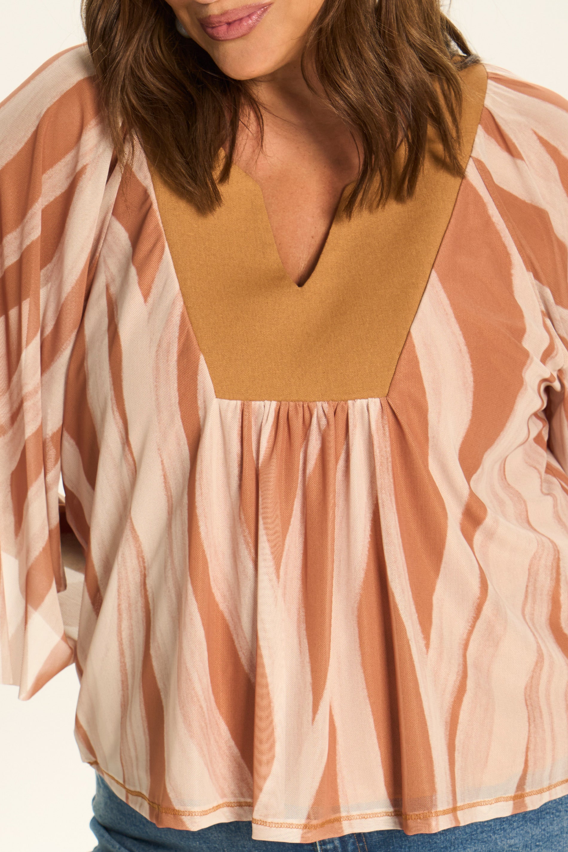 Blusa Raglan em Tule Estampa Exclusiva Duna - Doce Trama