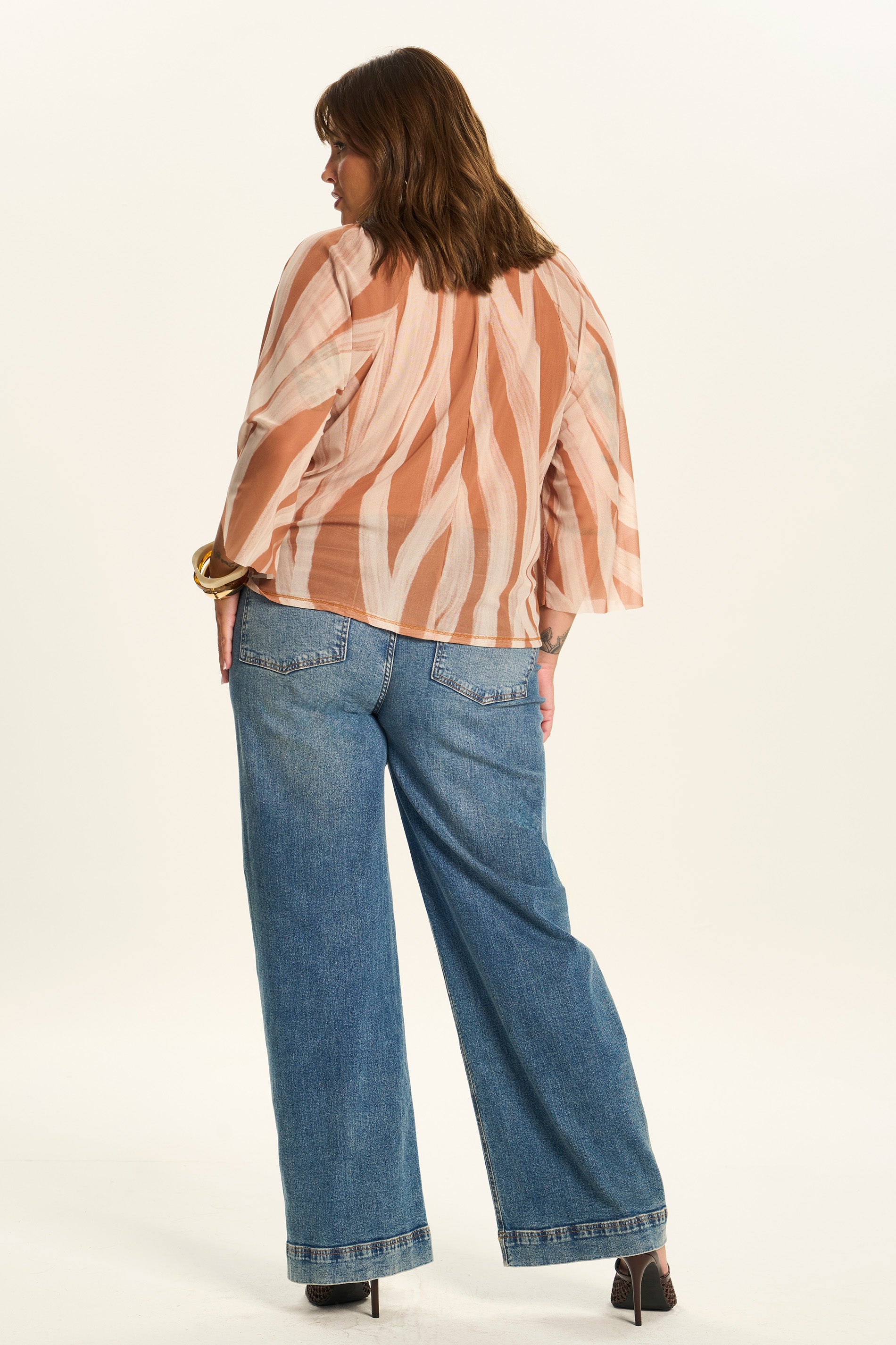 Blusa Raglan em Tule Estampa Exclusiva Duna - Doce Trama