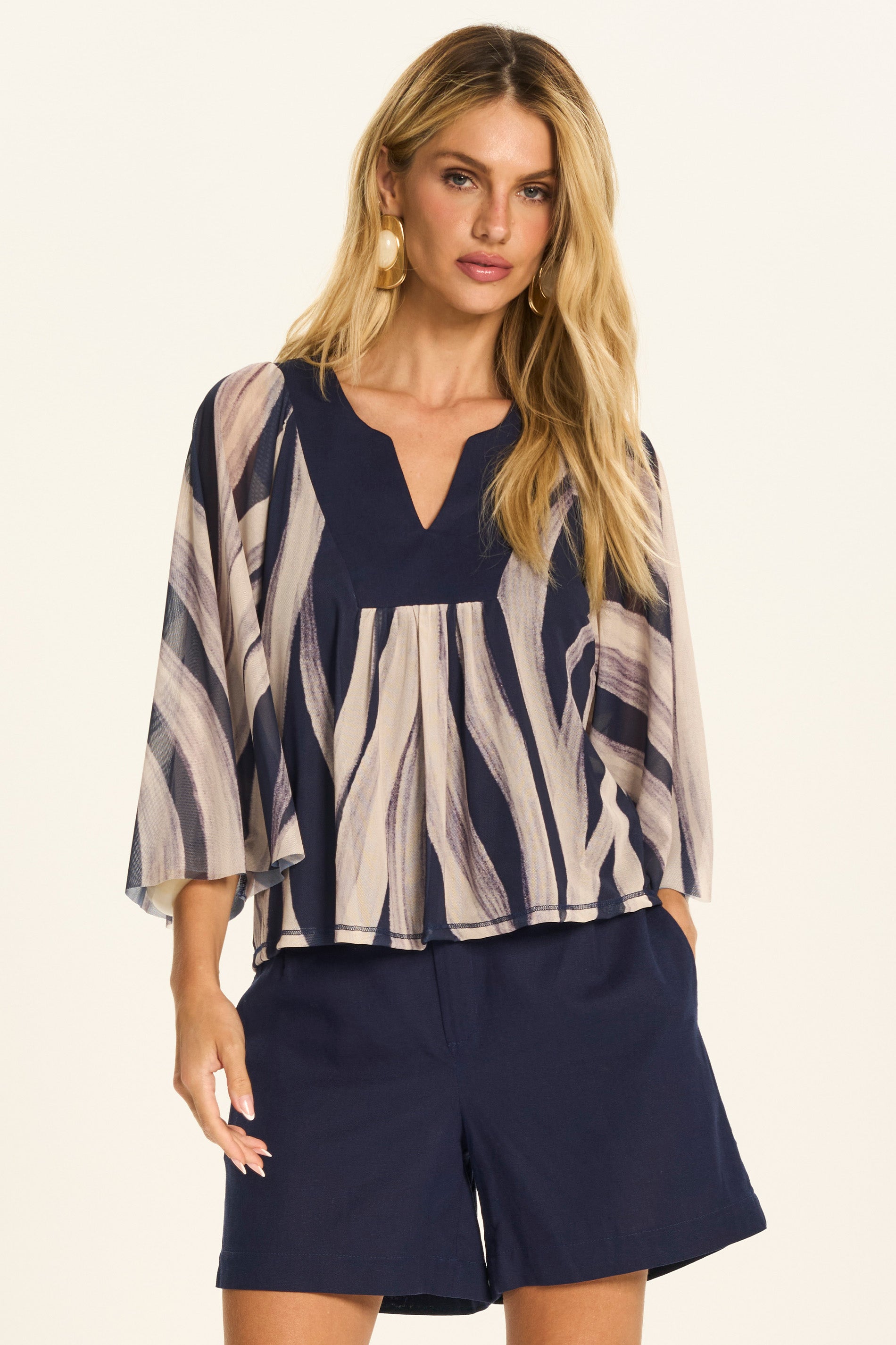 Blusa Raglan em Tule Estampa Exclusiva Duna - Doce Trama