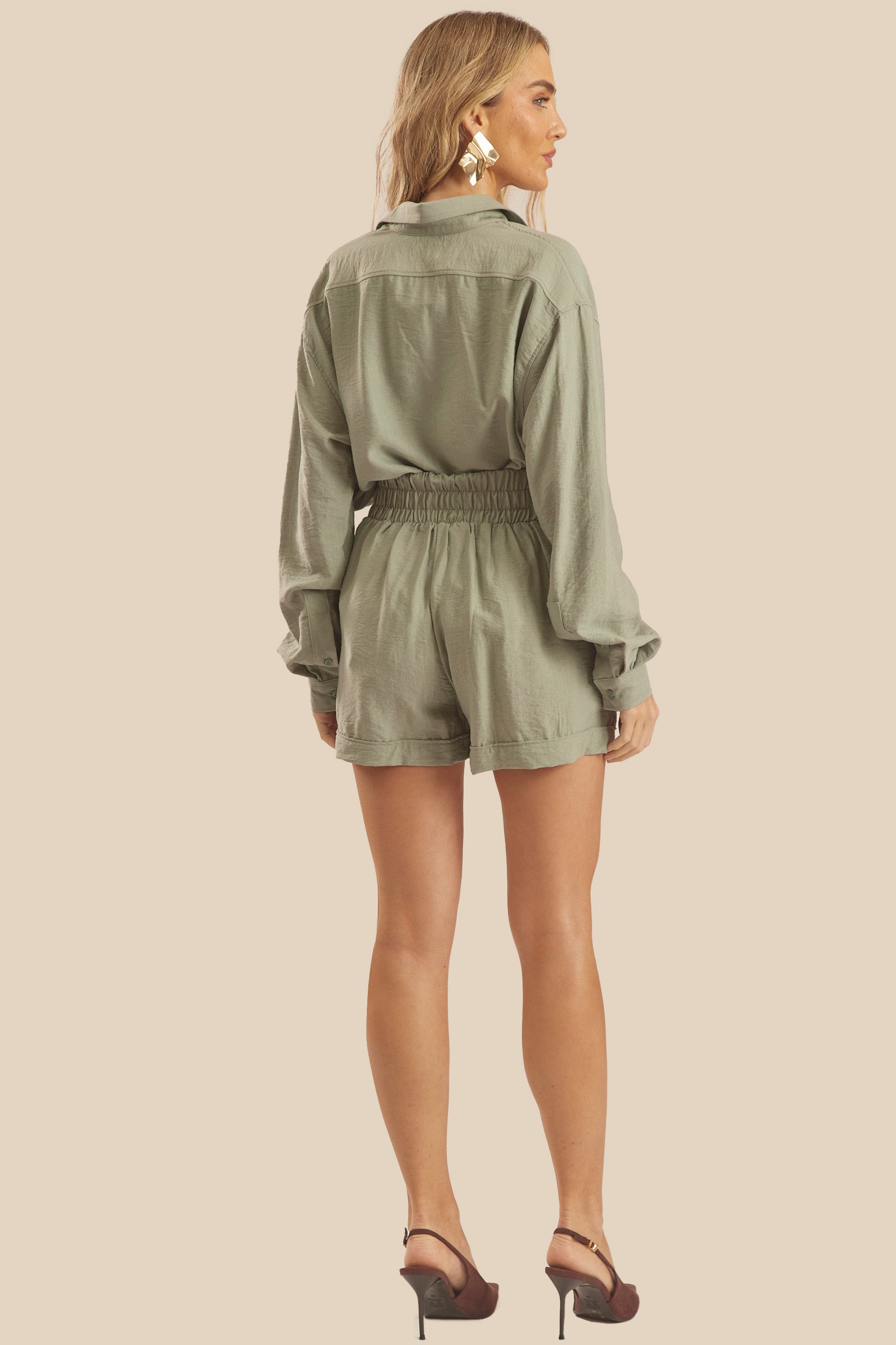 Camisa Oversized Manga Longa Creponada Miragem - Doce Trama