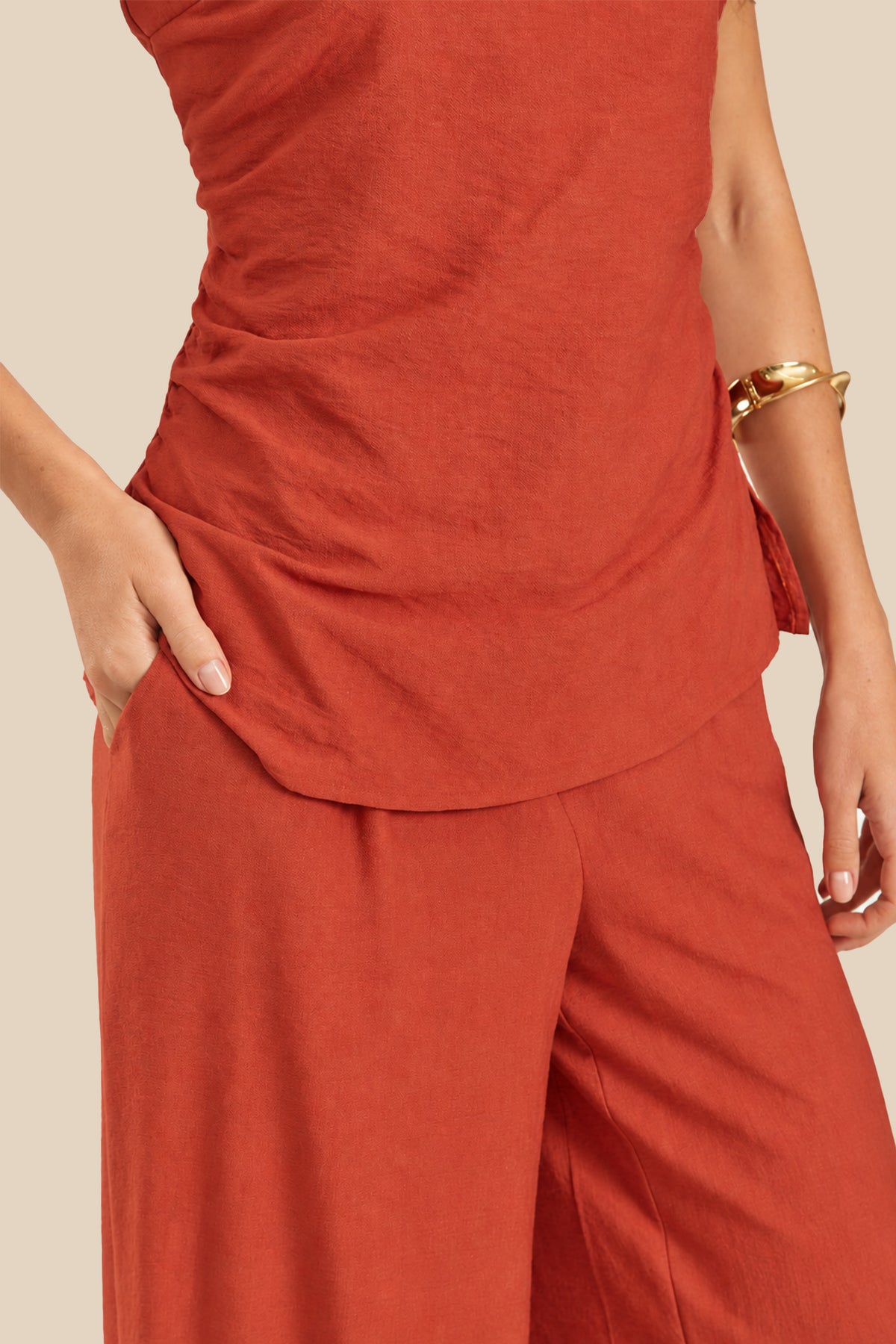 Calça Pantalona Creponada Miragem - Doce Trama