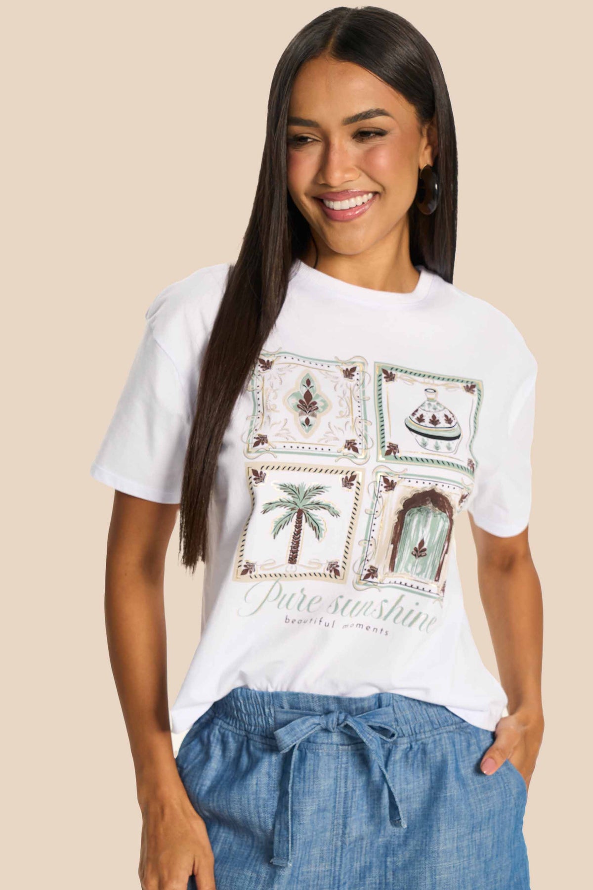 T-shirt Feminina Oversized Algodão Miragem - Doce Trama