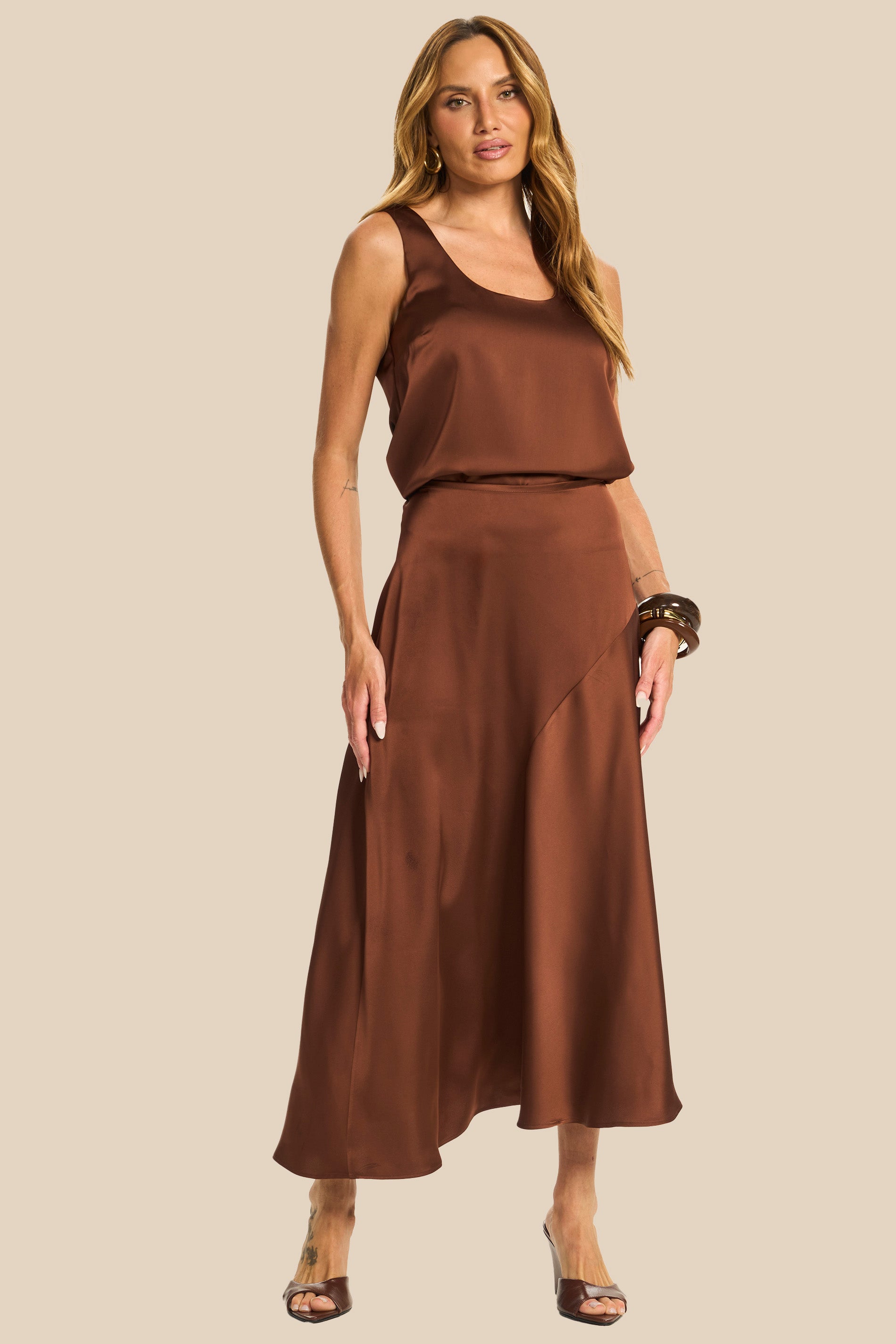 Blusa Reta em Cetim Miragem - Doce Trama