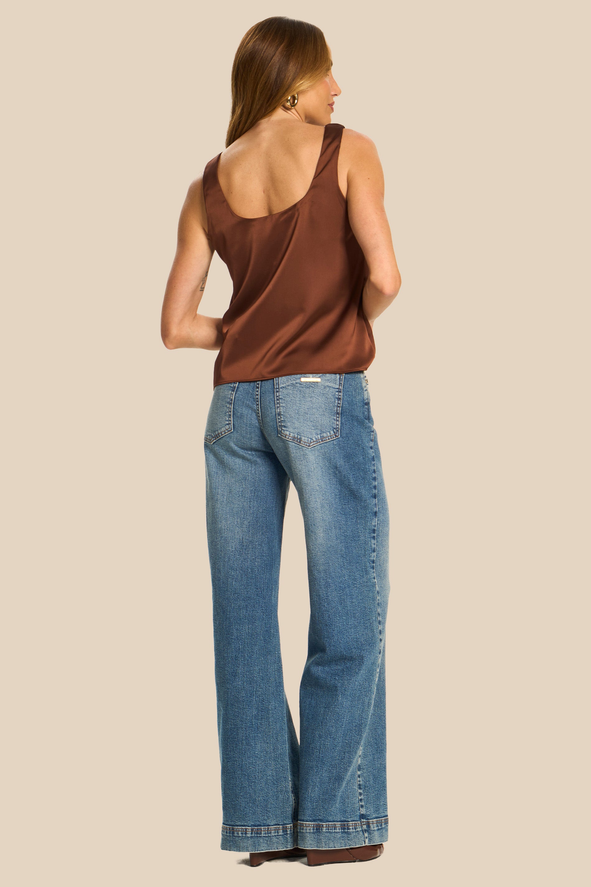 Blusa Reta em Cetim Miragem - Doce Trama