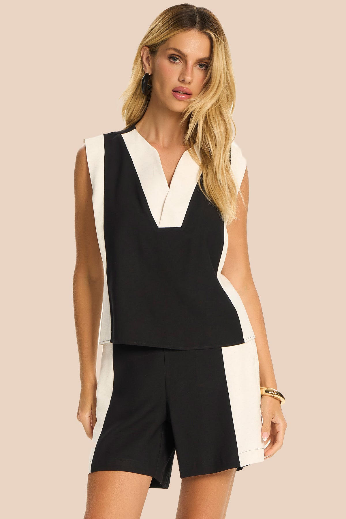 Blusa Feminina Reta em Viscose Decote V Miragem - Doce Trama