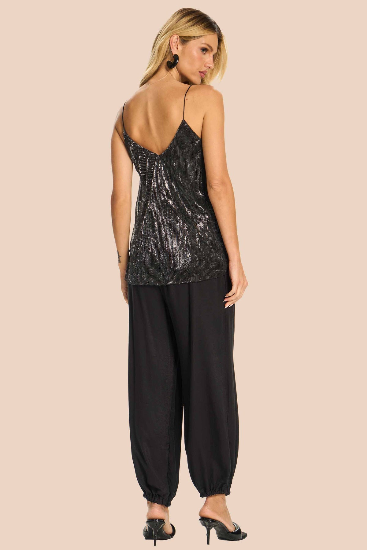 Blusa de Alça Plissada Transpassada Miragem - Doce Trama