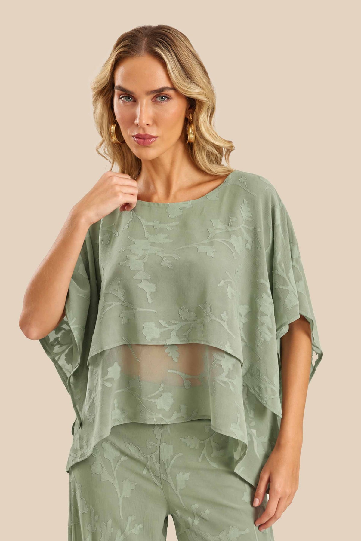 Blusa Feminina Ampla Chiffon Floral Miragem - Doce Trama