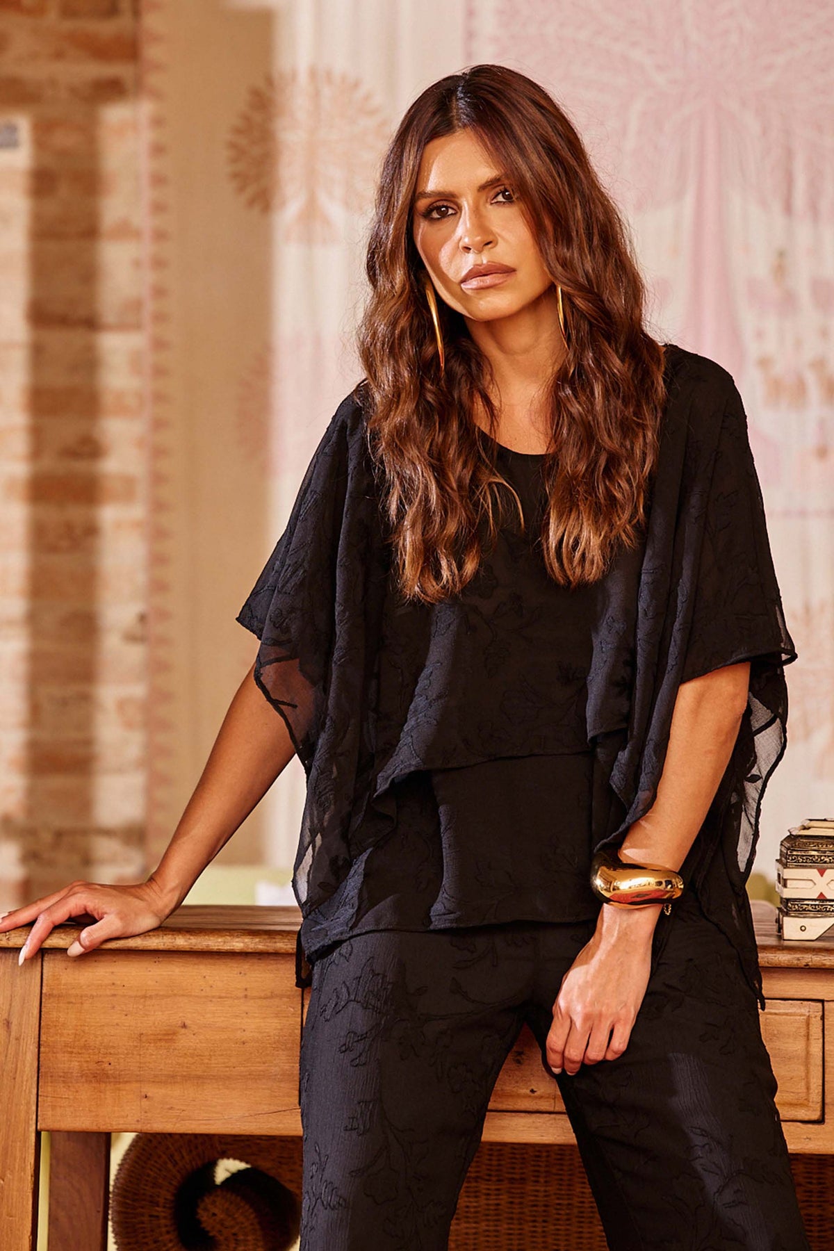 Blusa Feminina Ampla Chiffon Floral Miragem - Doce Trama
