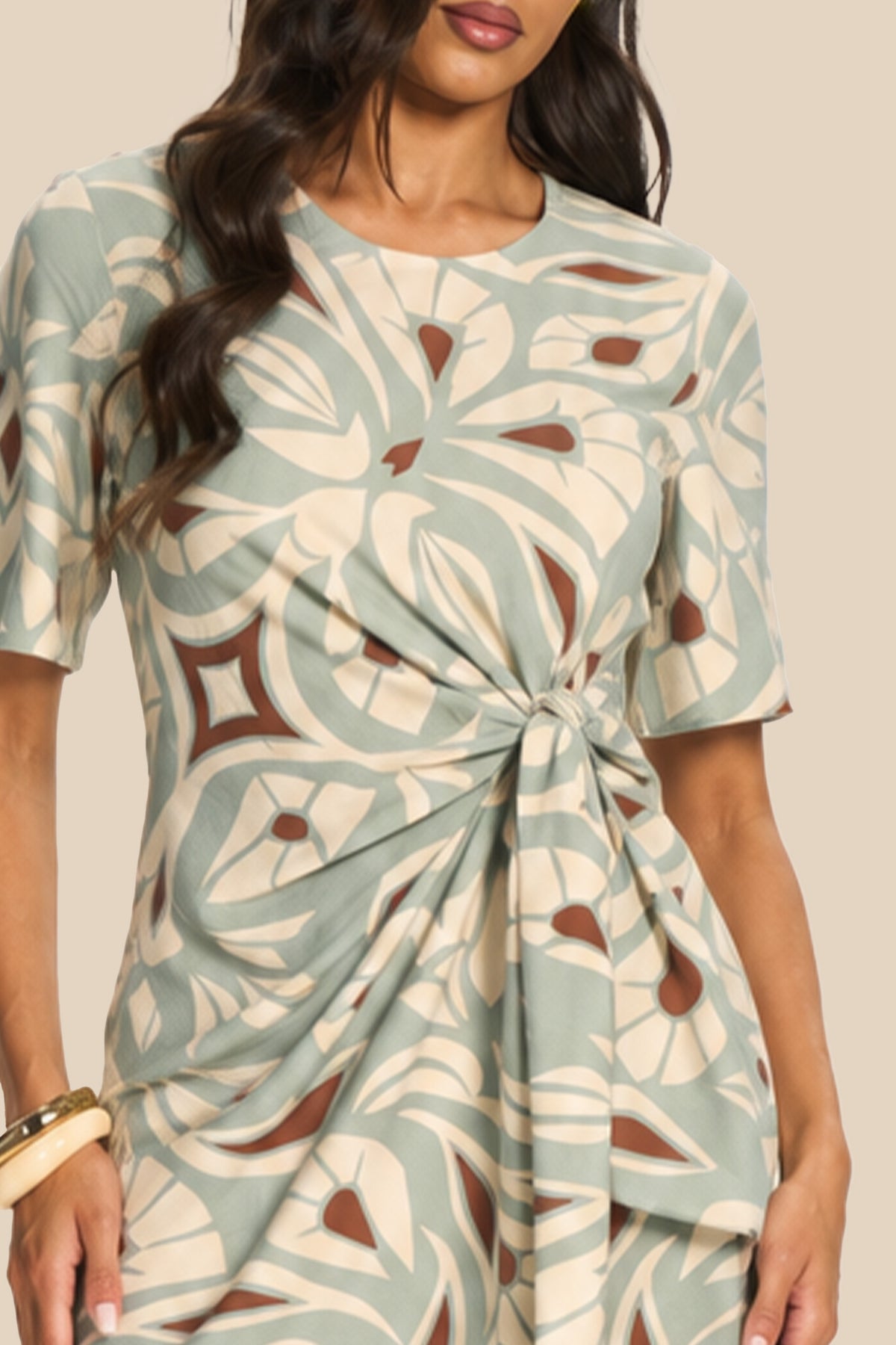 Vestido Curto Evasê com Transpasse Miragem - Doce Trama