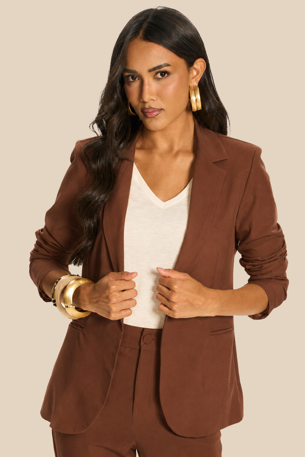 Blazer de Alfaiataria em Sarja Miragem - Doce Trama