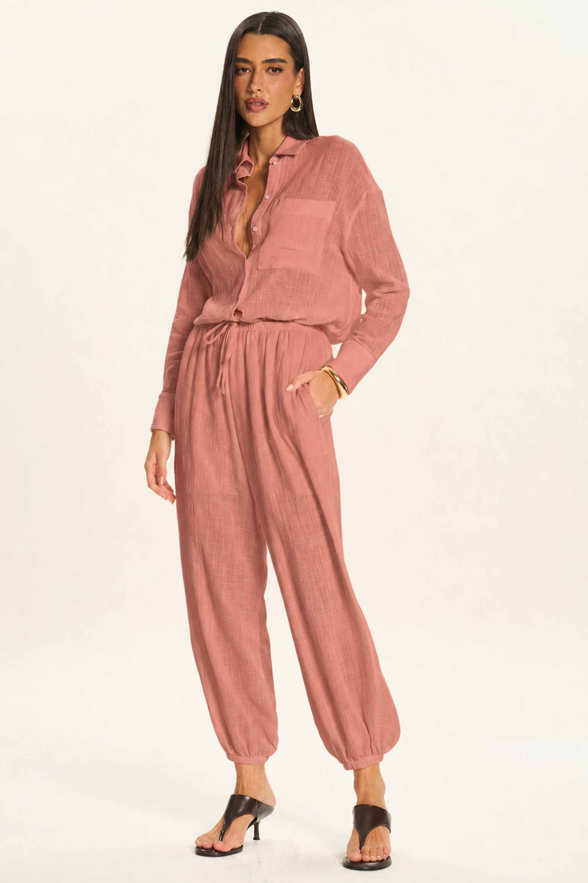 Camisa Oversized em Algodão Texturizado Miragem - Doce Trama