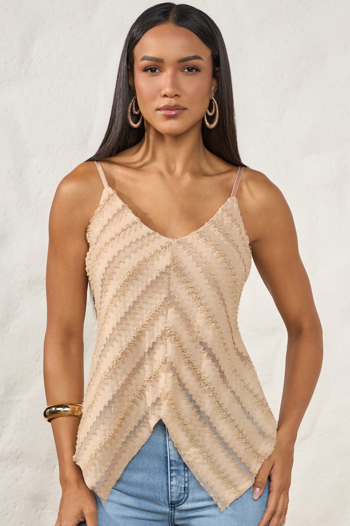 Blusa Feminina de Alça Tule Texturizado Resort - Doce Trama