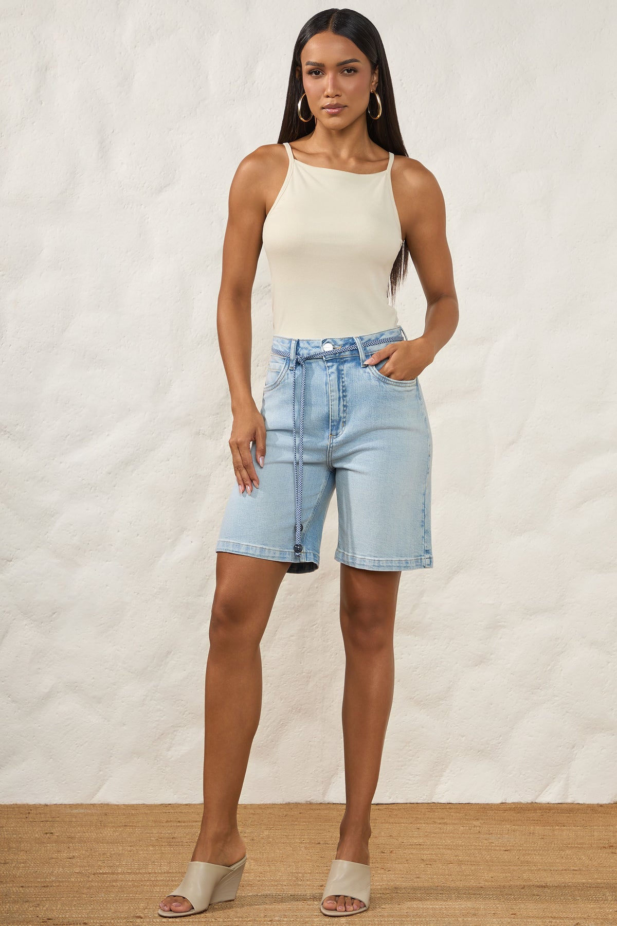 Blusa Regata Reta em Ribana Canelada Resort - Doce Trama