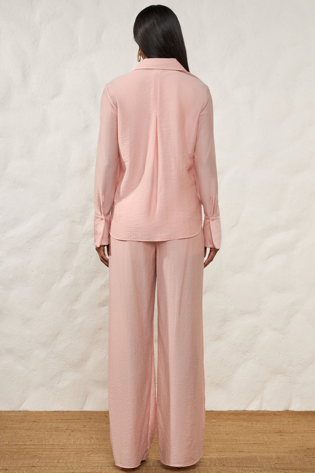 Camisa Feminina Texturizada Manga Longa Resort - Doce Trama