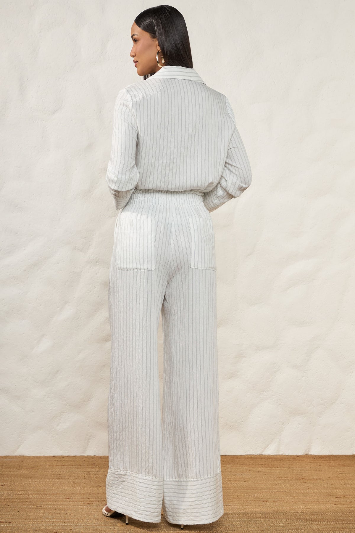 Camisa Manga Longa Risca de Giz Resort - Doce Trama