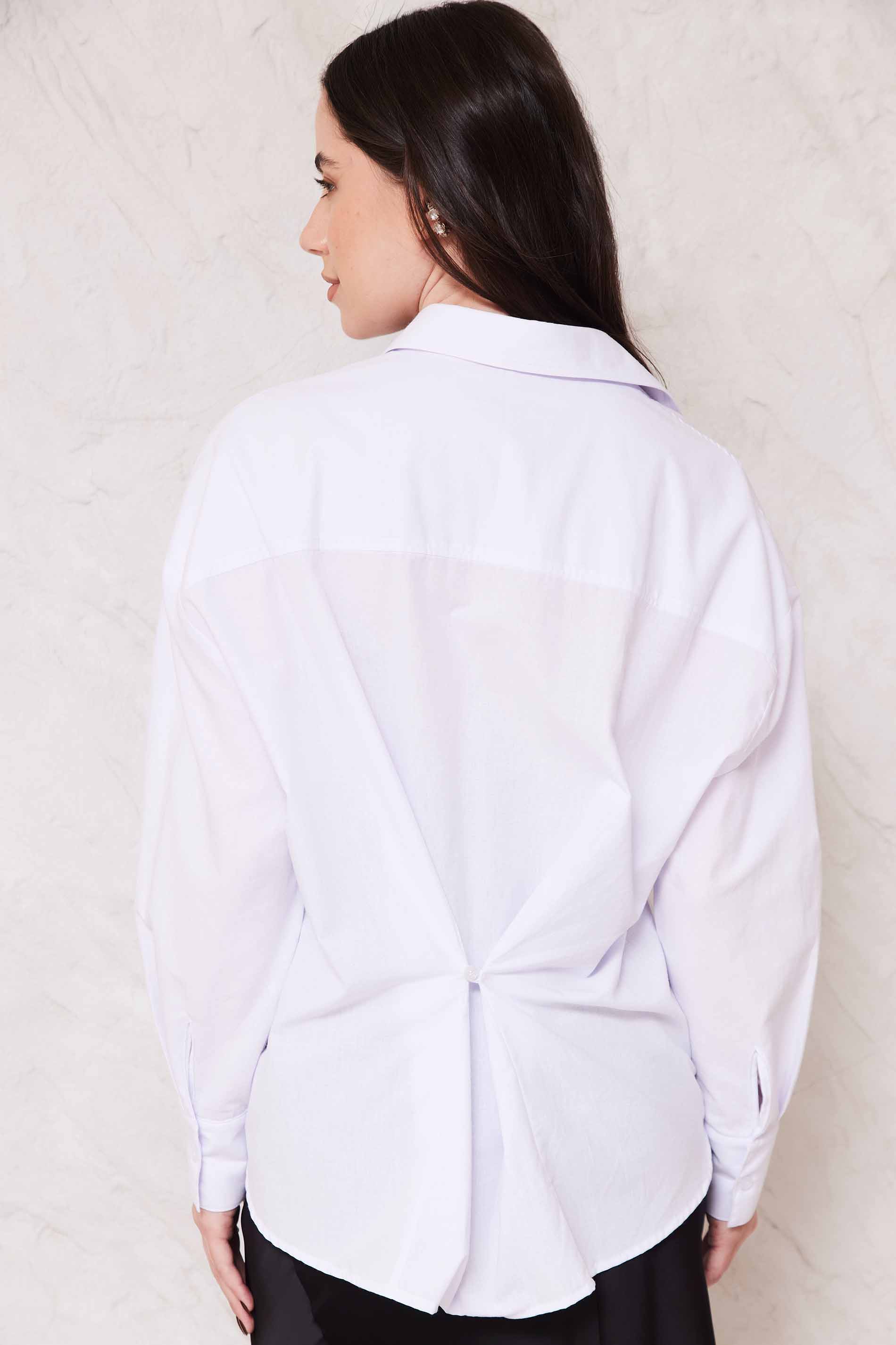 Camisa Oversized em Tricoline Sunset  - Doce Trama