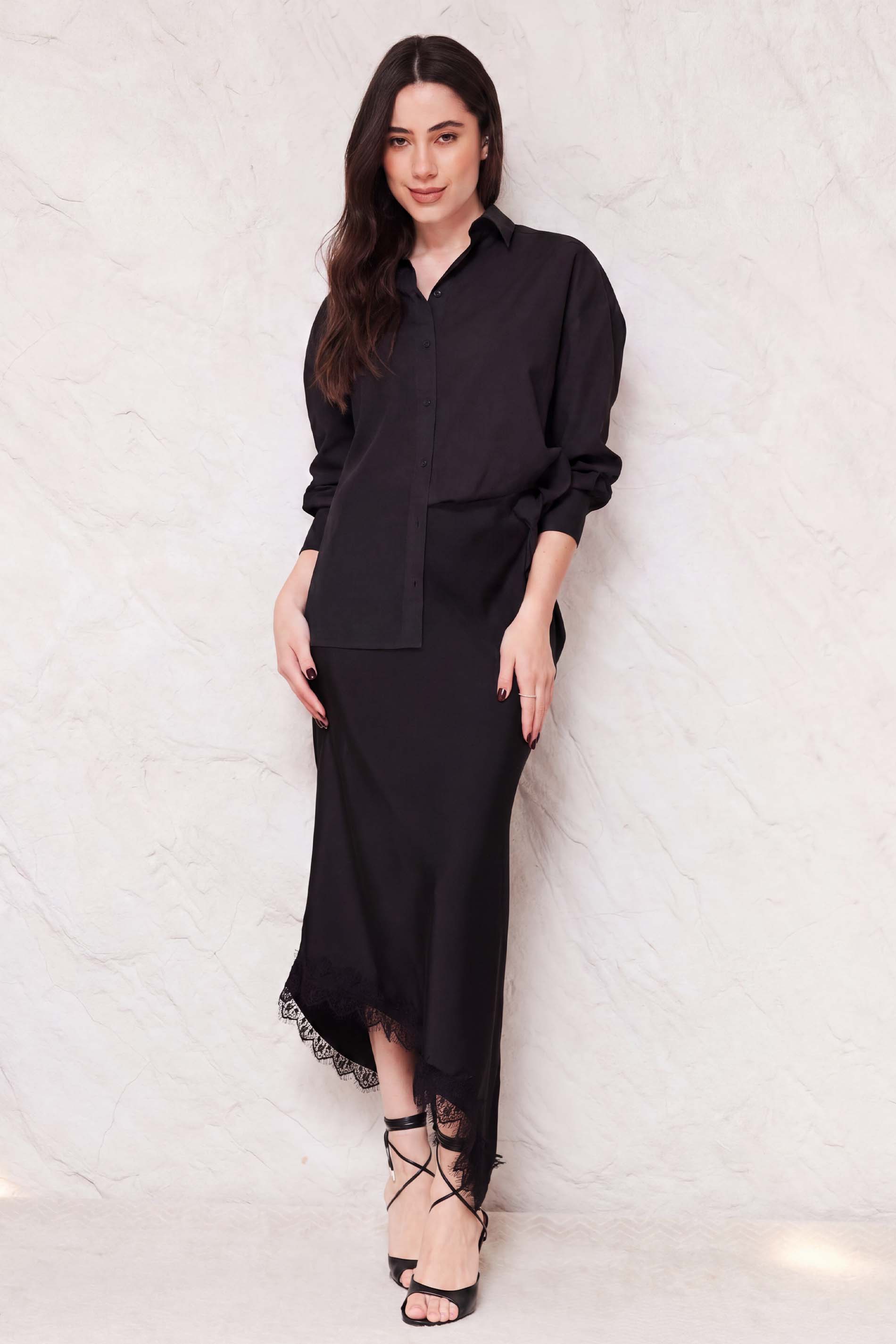 Camisa Oversized em Tricoline Sunset  - Doce Trama