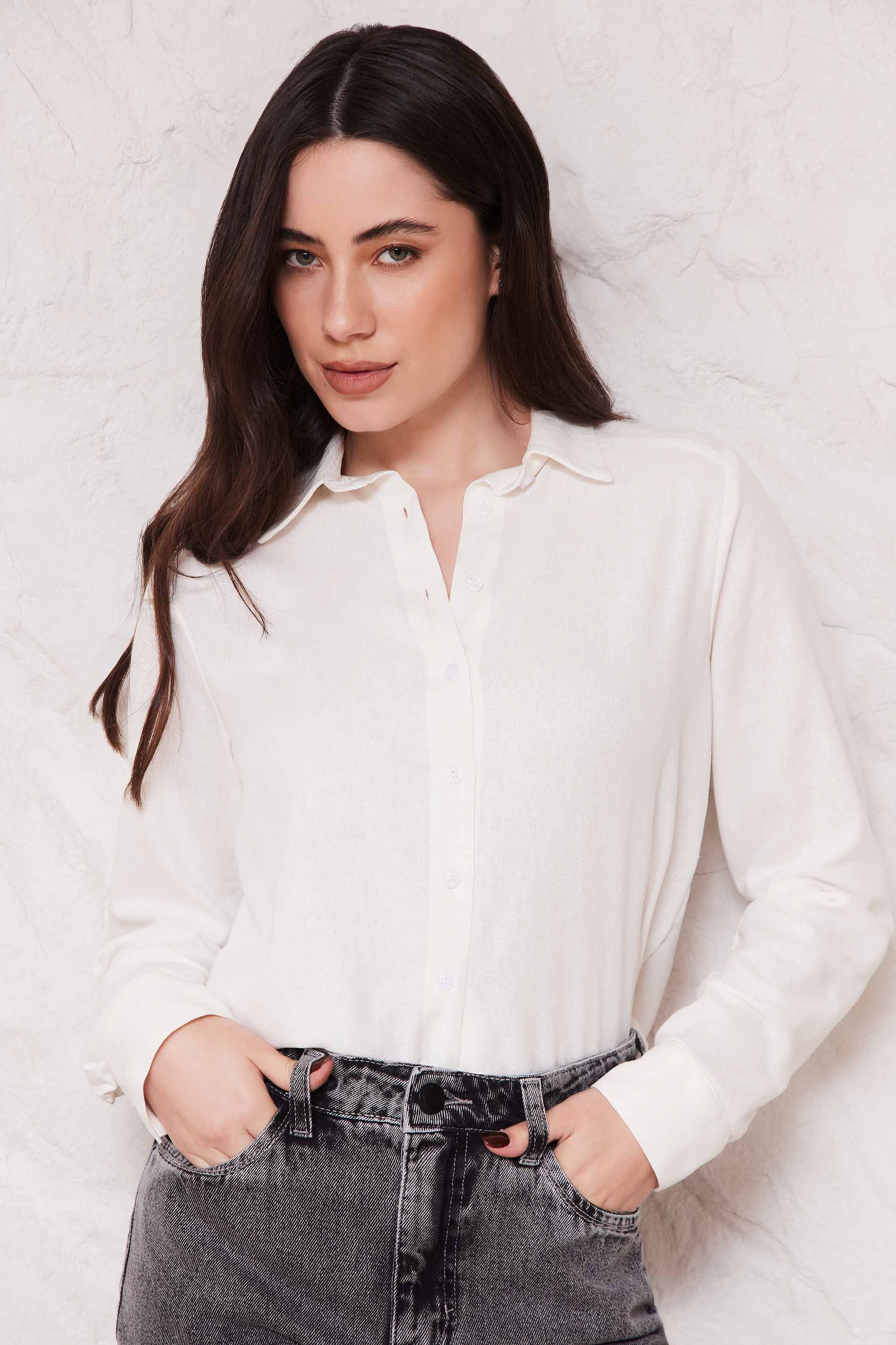 Camisa Feminina Manga Longa em Linho Sunset - Doce Trama