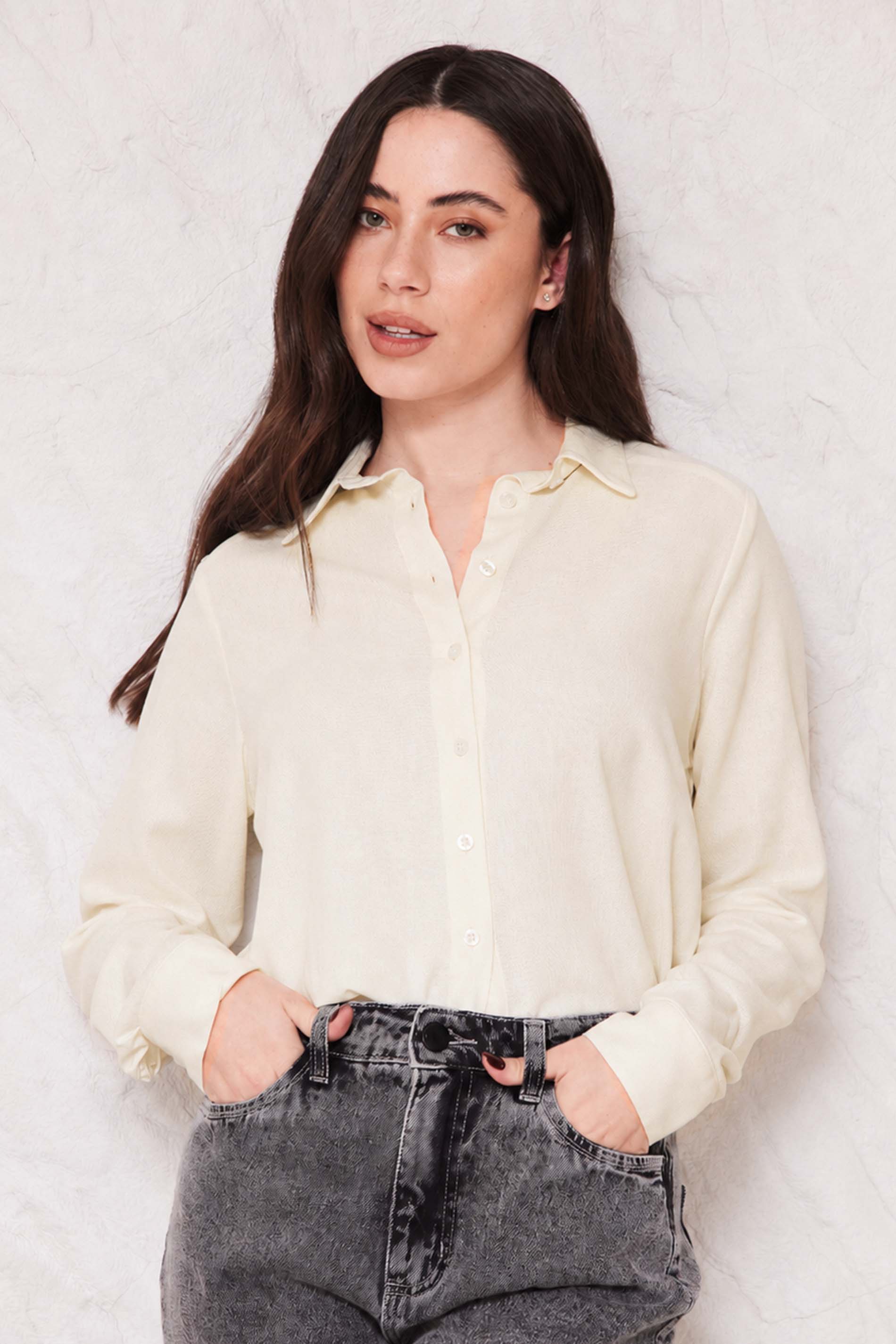 Camisa Feminina Manga Longa em Linho Sunset - Doce Trama
