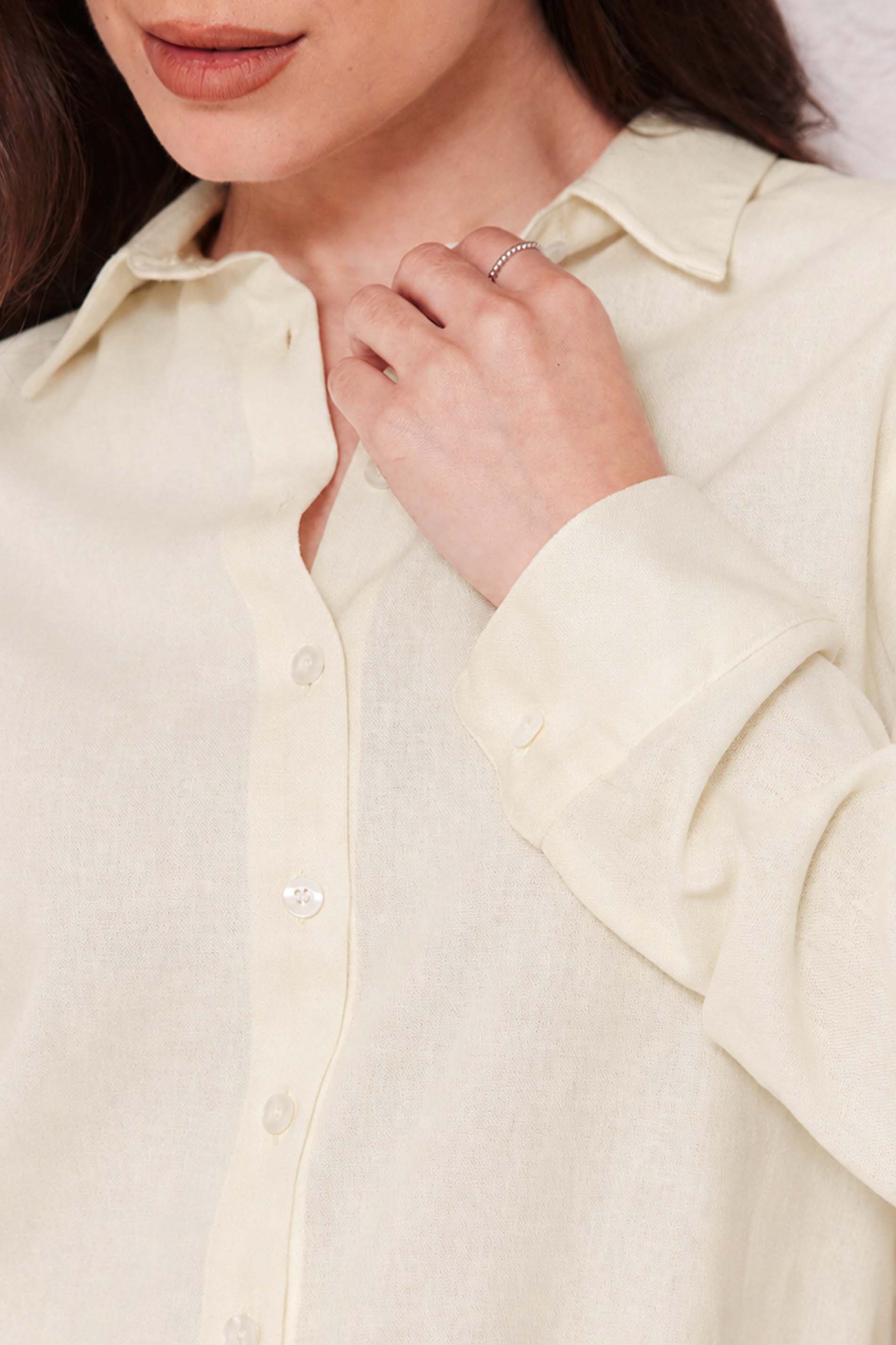 Camisa Feminina Manga Longa em Linho Sunset - Doce Trama