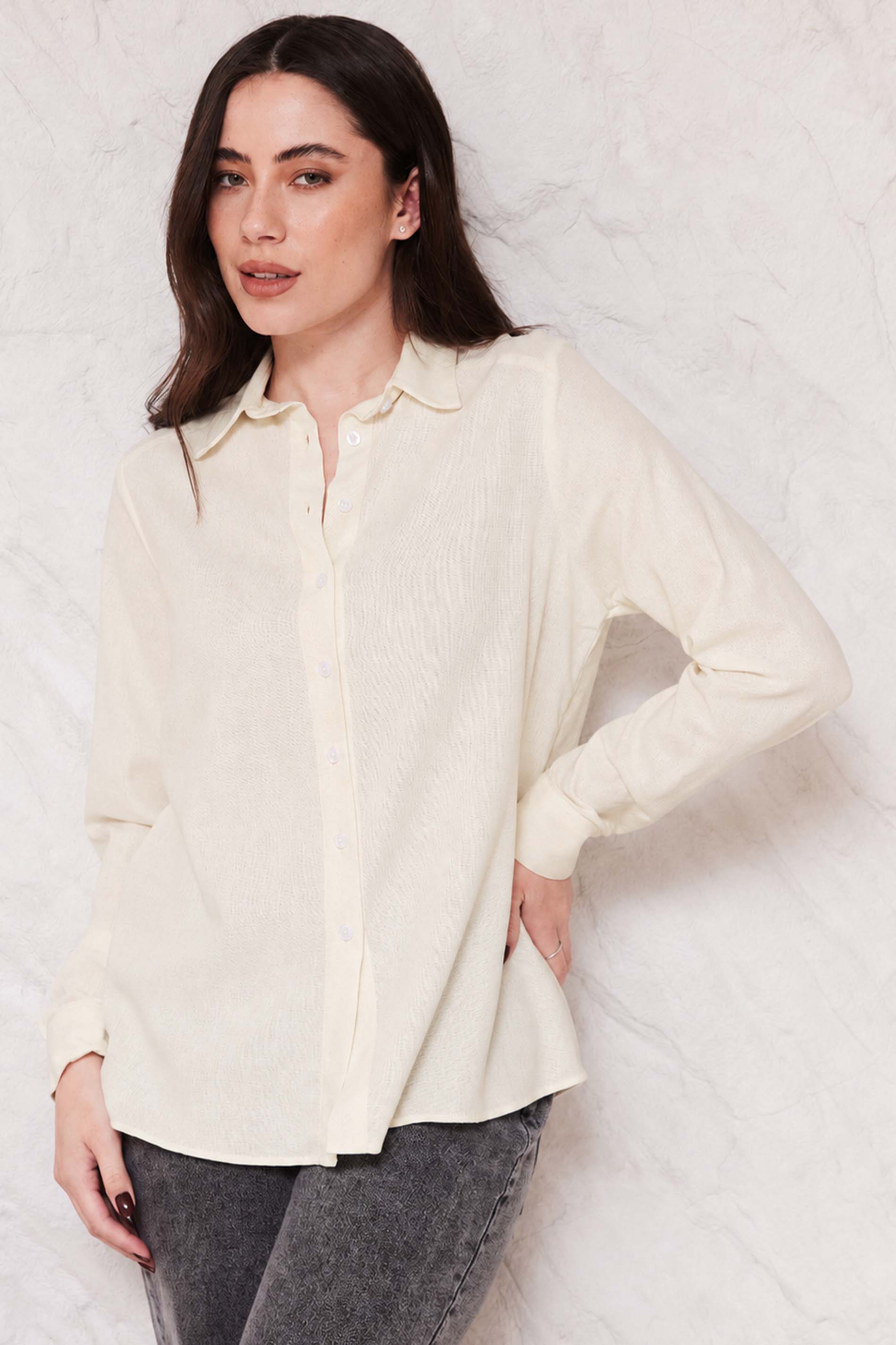 Camisa Feminina Manga Longa em Linho Sunset - Doce Trama