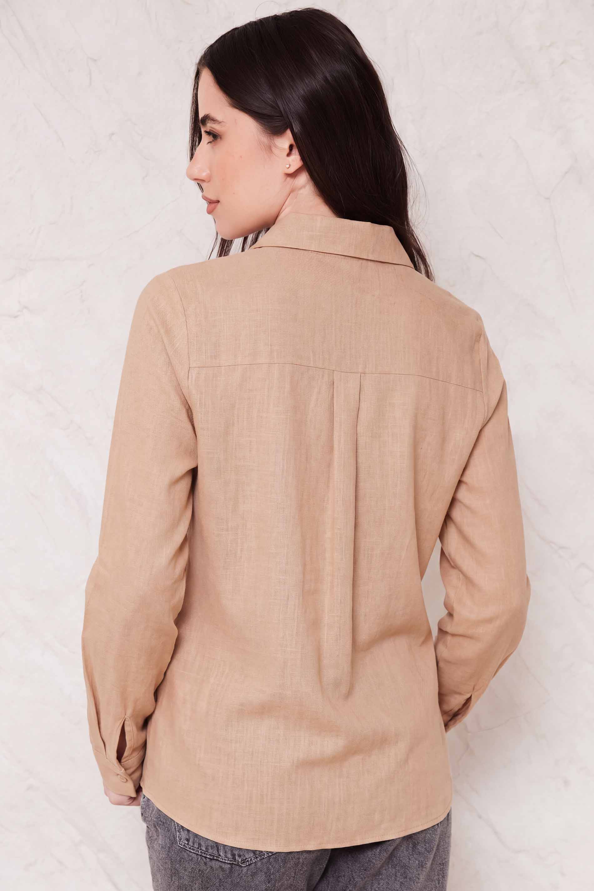Camisa Feminina Manga Longa em Linho Sunset - Doce Trama