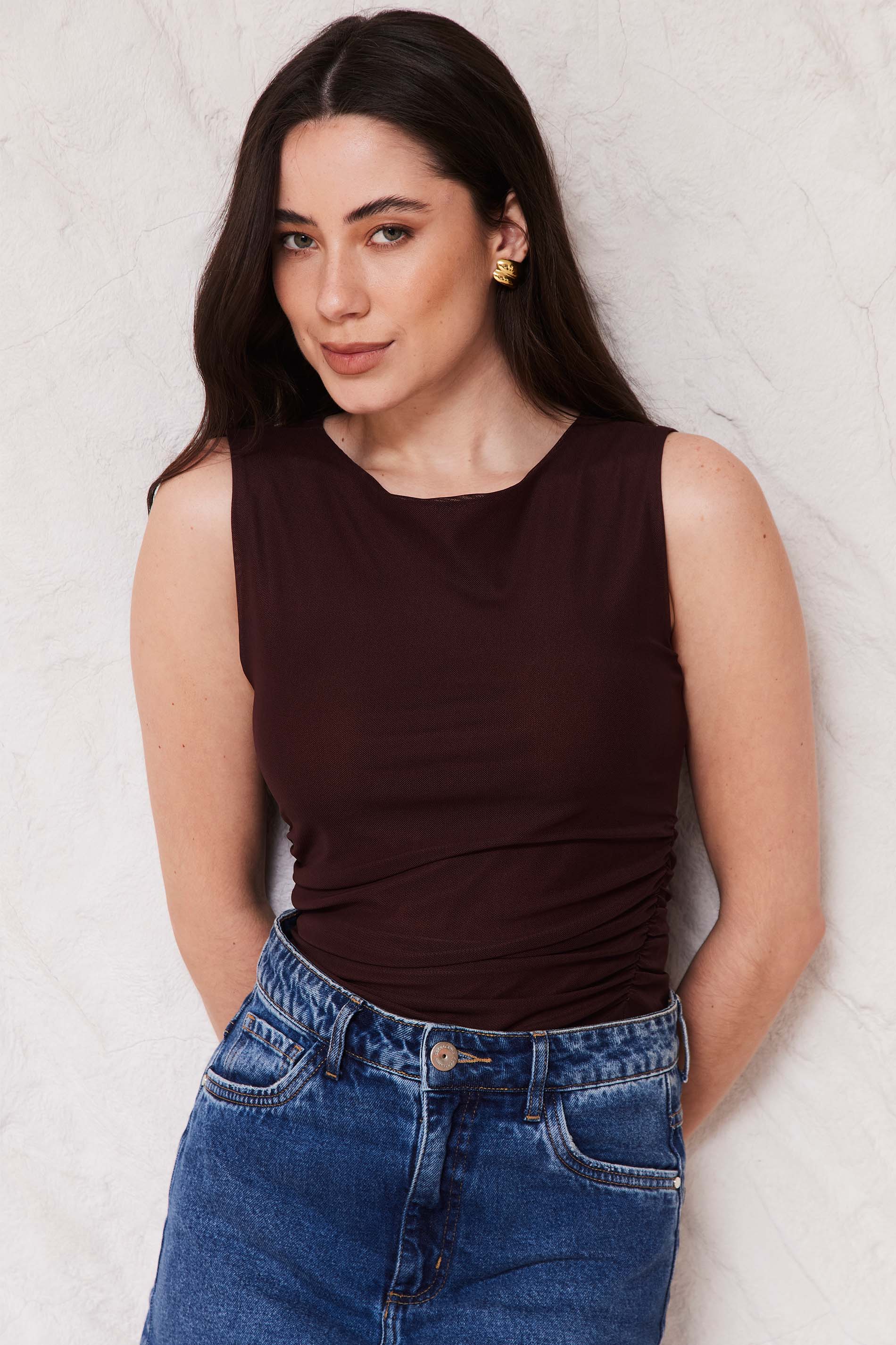 Blusa Feminina Ajustada em Tule Sunset - Doce Trama