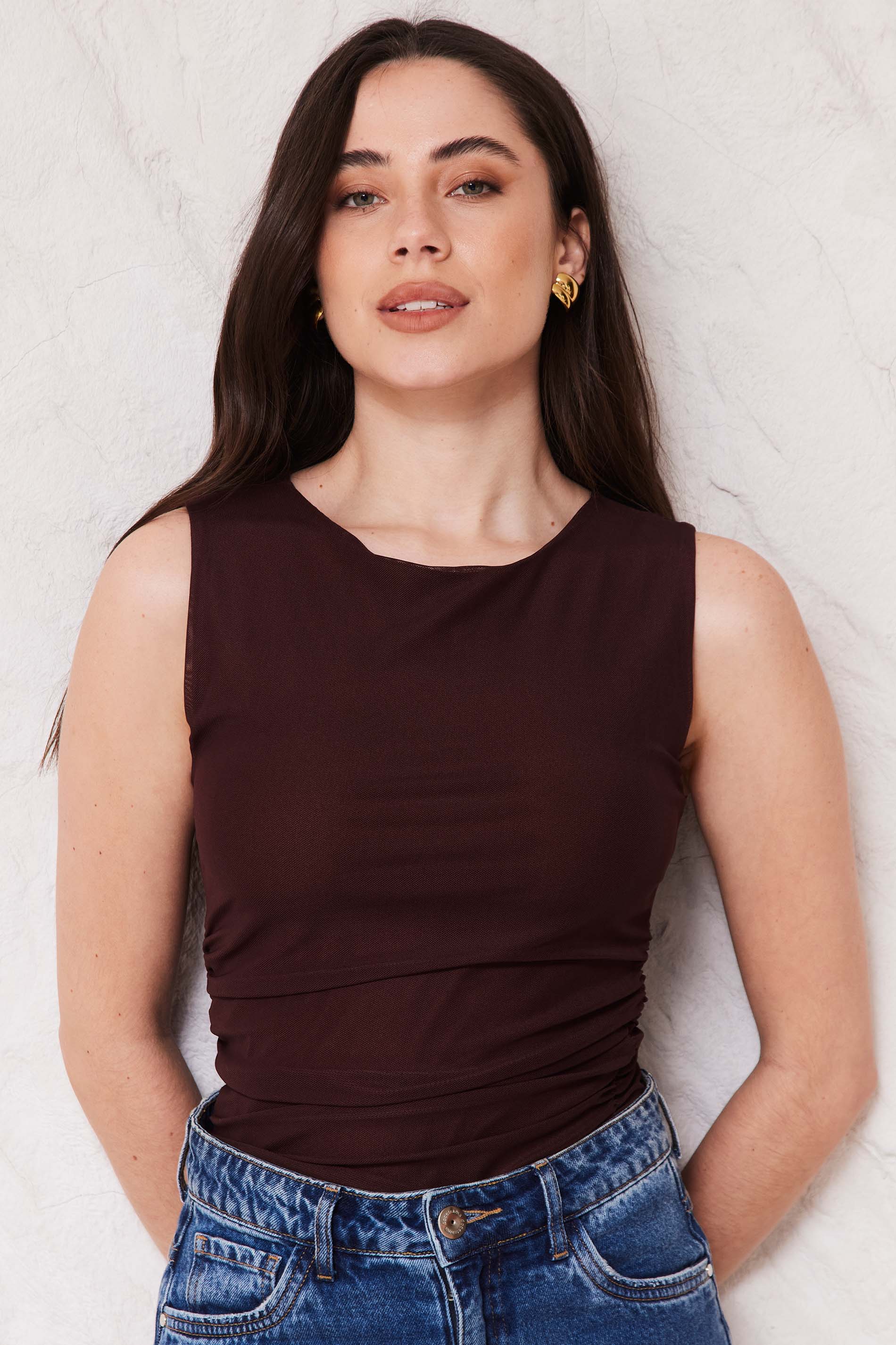 Blusa Feminina Ajustada em Tule Sunset - Doce Trama