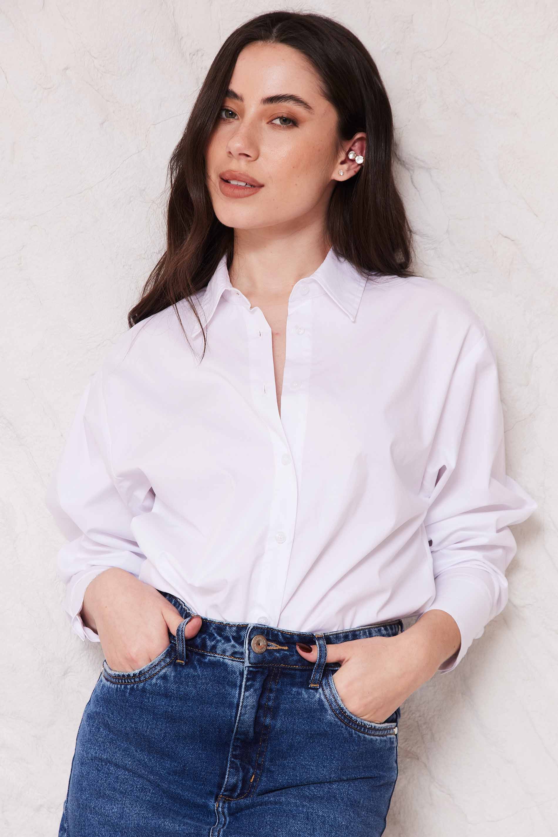 Camisa Feminina Manga Longa em Tricoline Sunset - Doce Trama