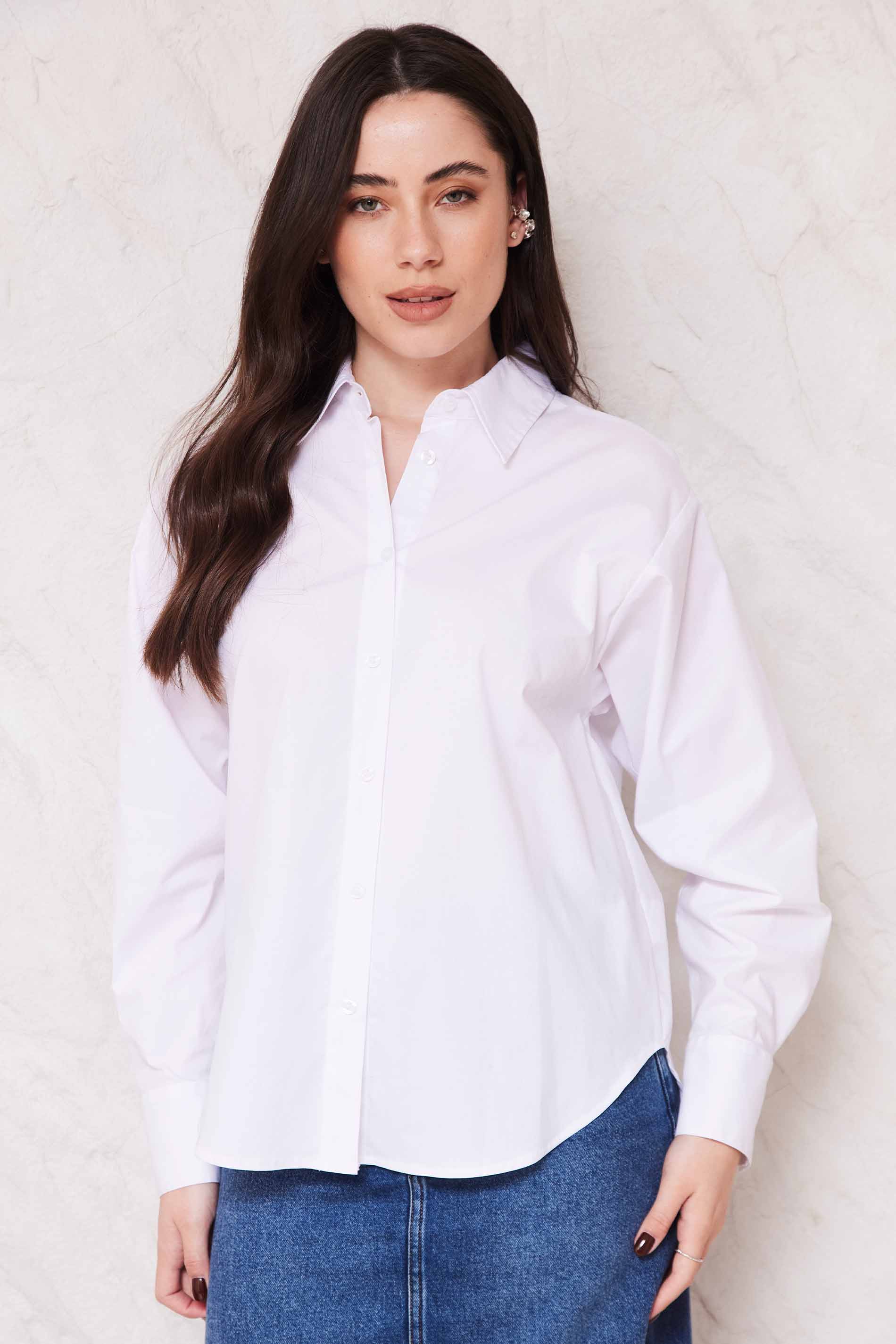 Camisa Feminina Manga Longa em Tricoline Sunset - Doce Trama
