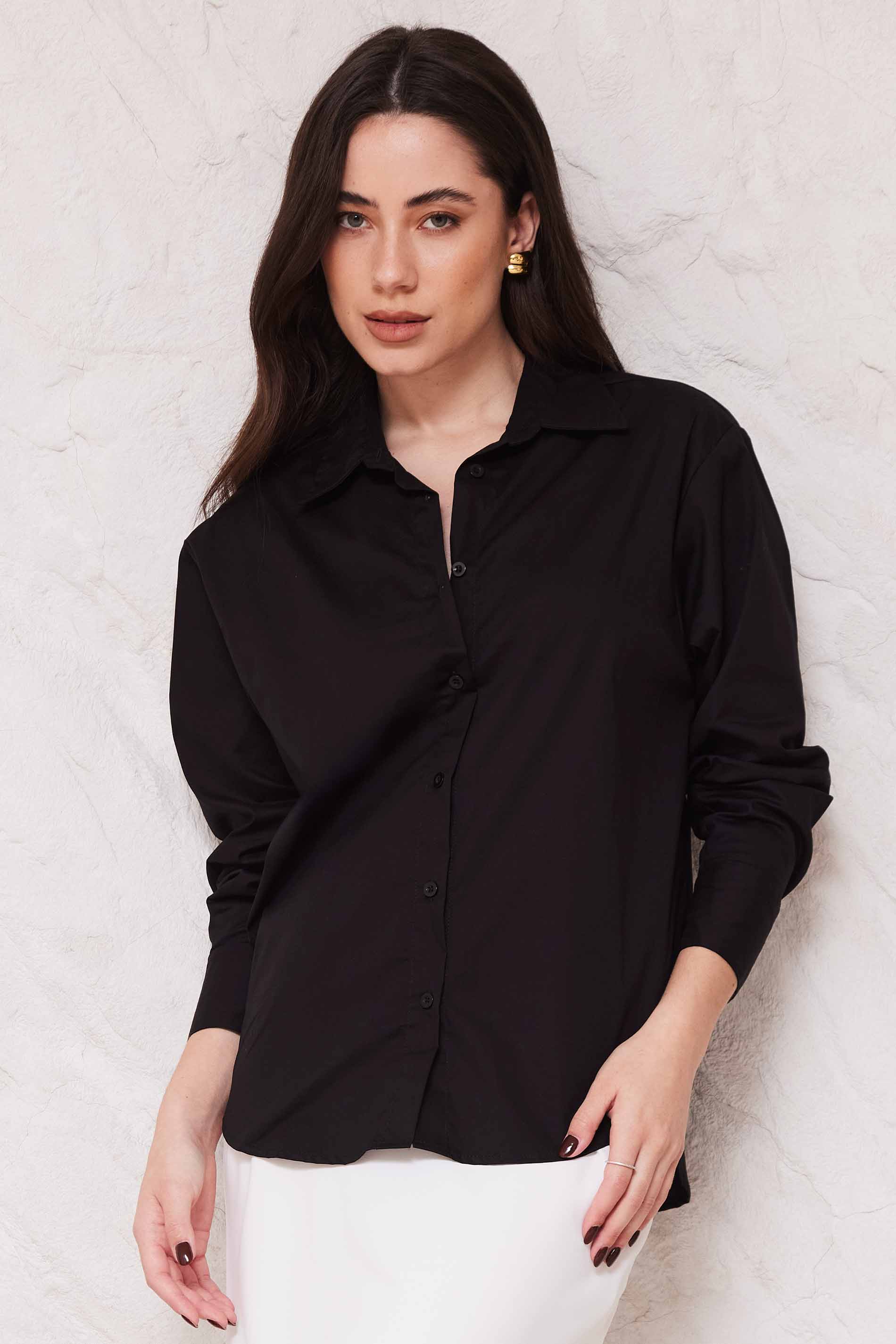 Camisa Feminina Manga Longa em Tricoline Sunset - Doce Trama
