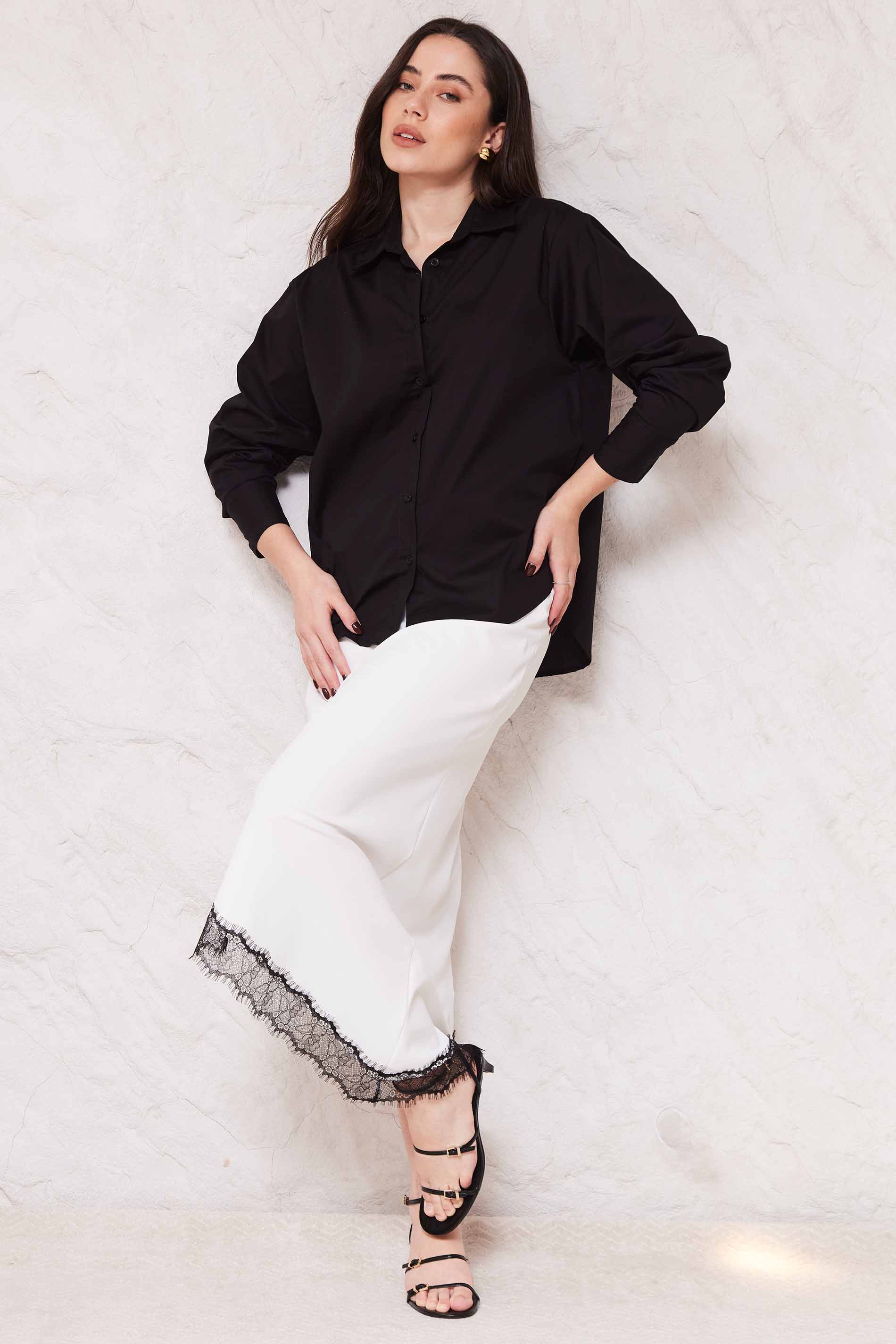 Camisa Feminina Manga Longa em Tricoline Sunset - Doce Trama