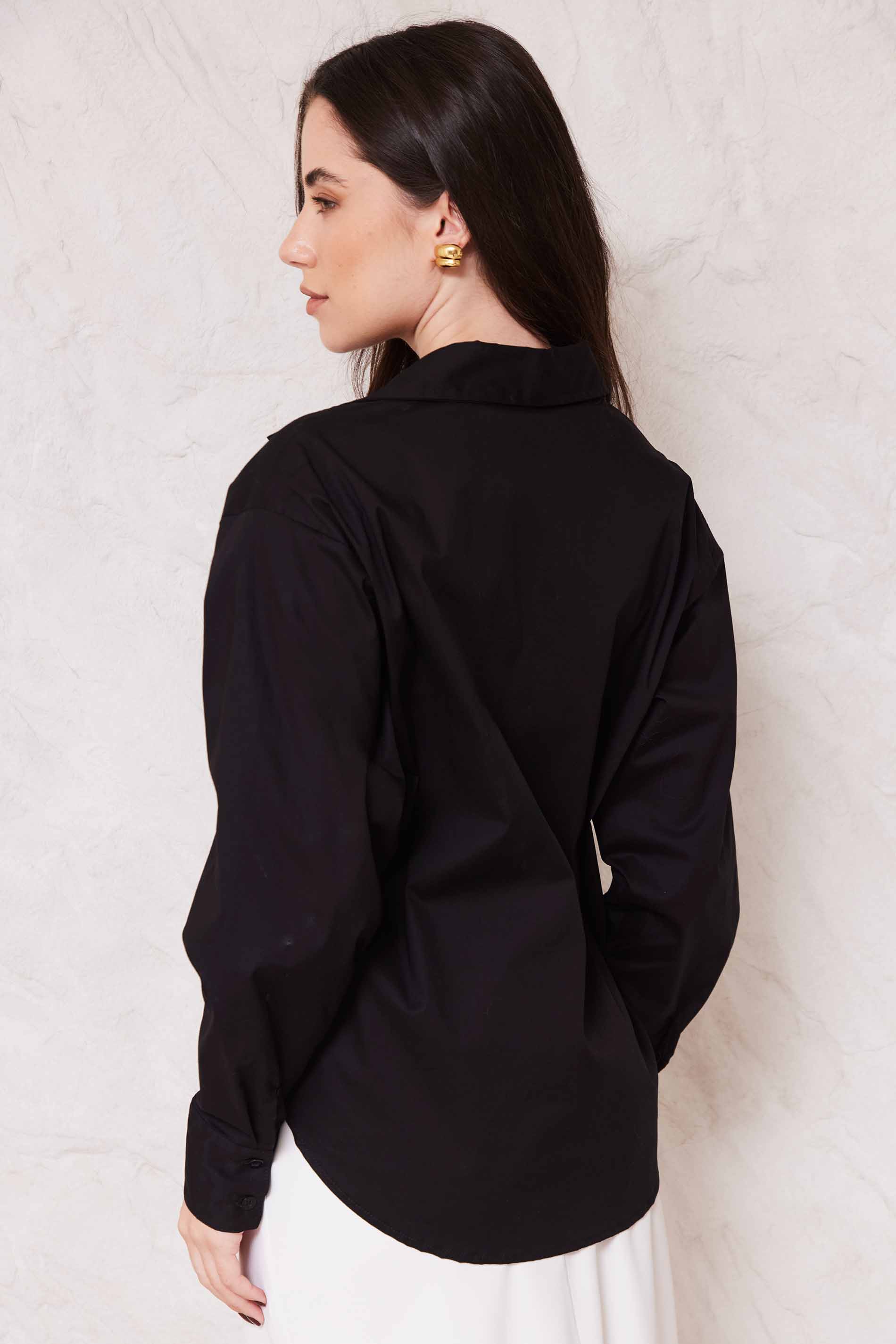 Camisa Feminina Manga Longa em Tricoline Sunset - Doce Trama