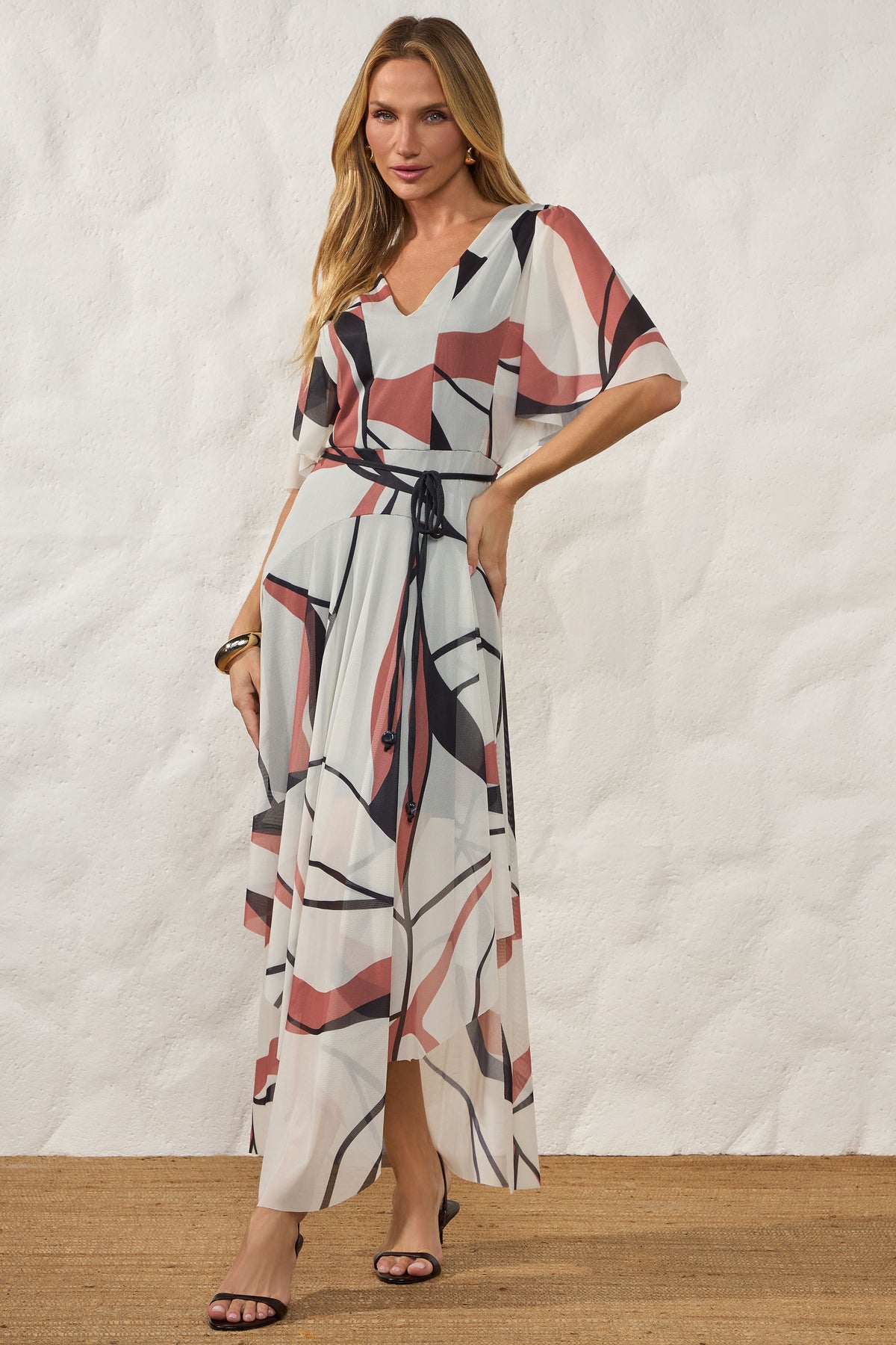 Vestido Longo Assimétrico em Tule Resort - Doce Trama