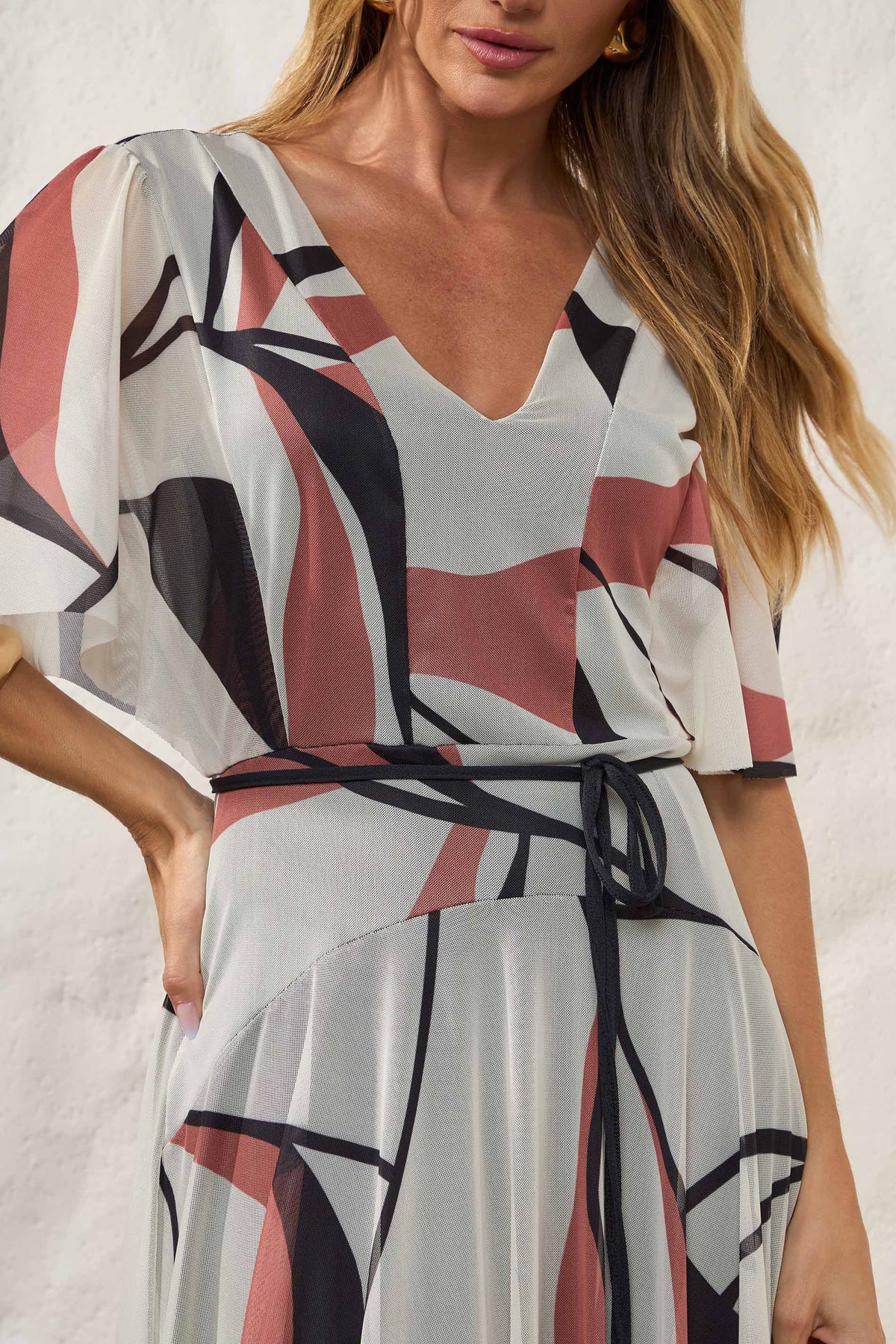 Vestido Longo Assimétrico em Tule Resort - Doce Trama