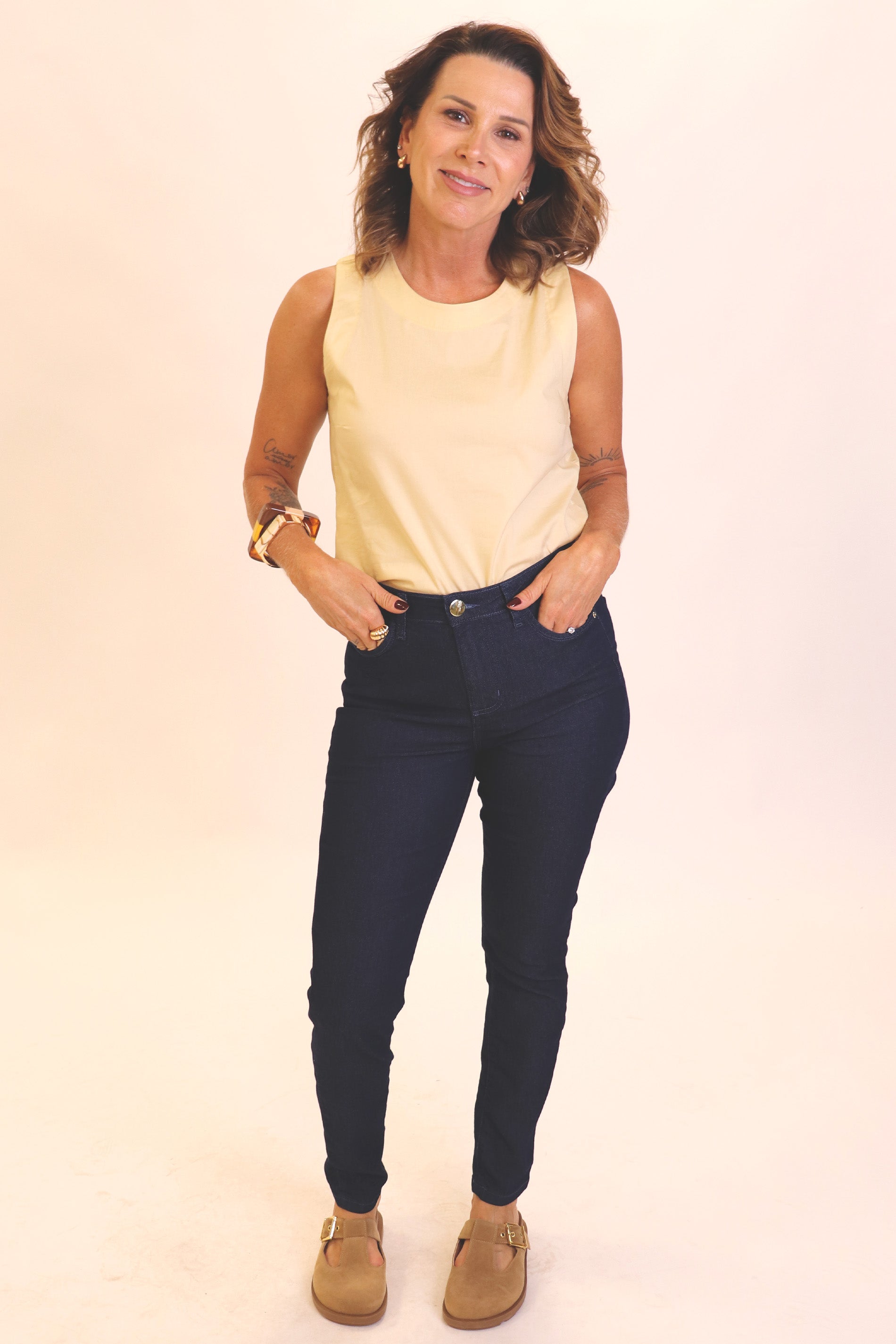 Calça Jeans Skinny Cintura Alta