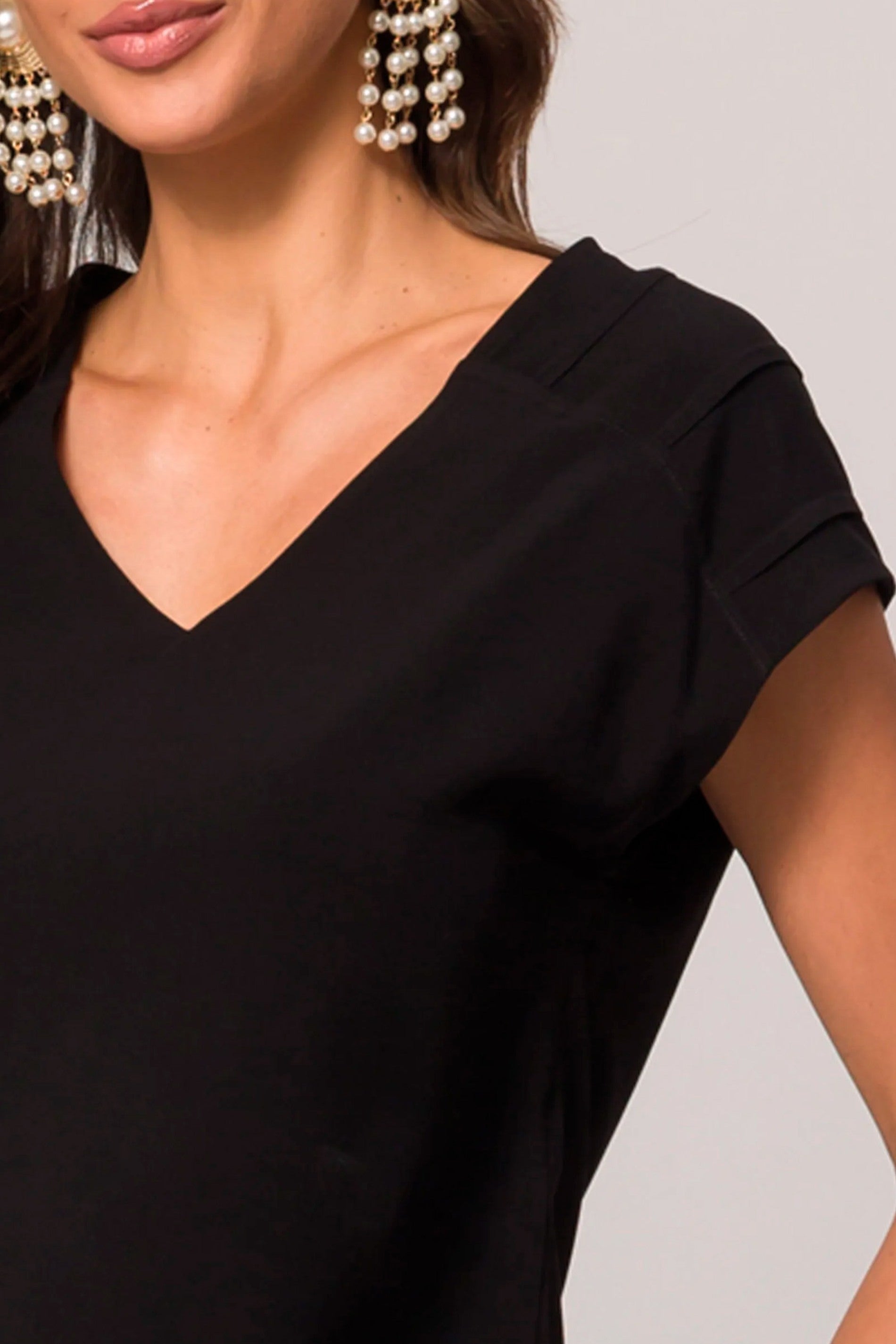 Blusa de Manga Curta em Plano Viscose